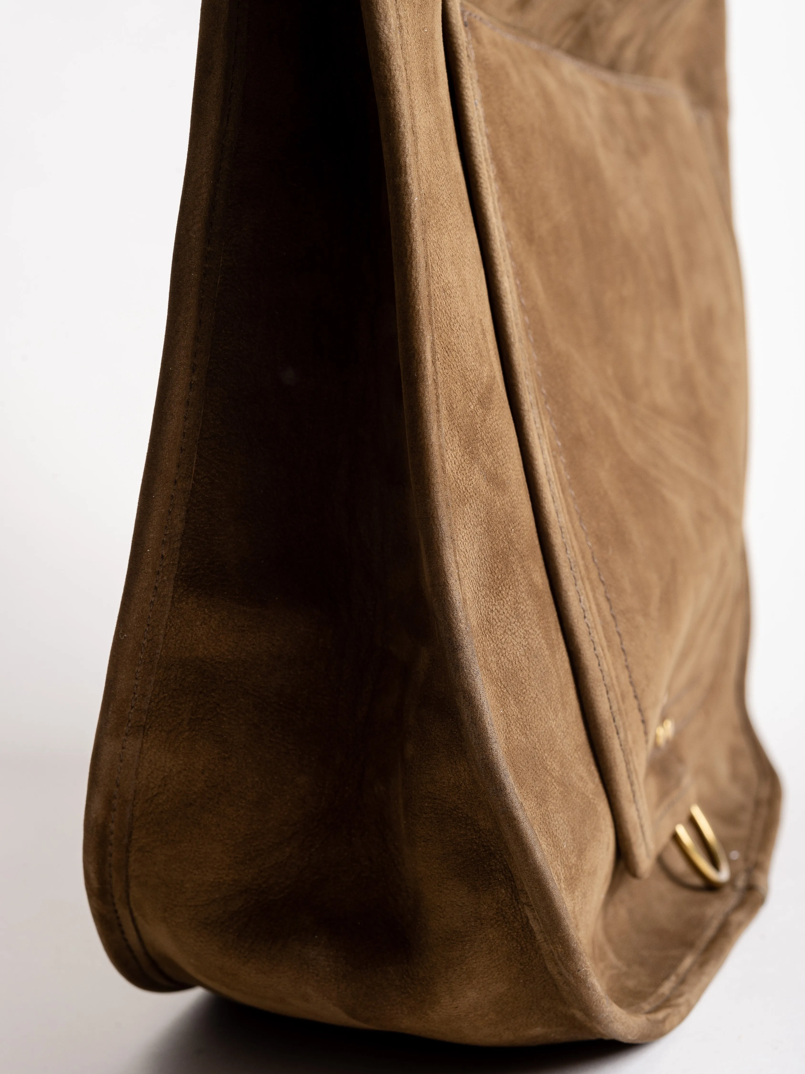 edgar goatskin nubuck hobo - kaki