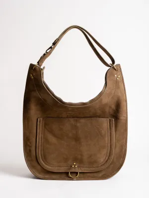 edgar goatskin nubuck hobo - kaki