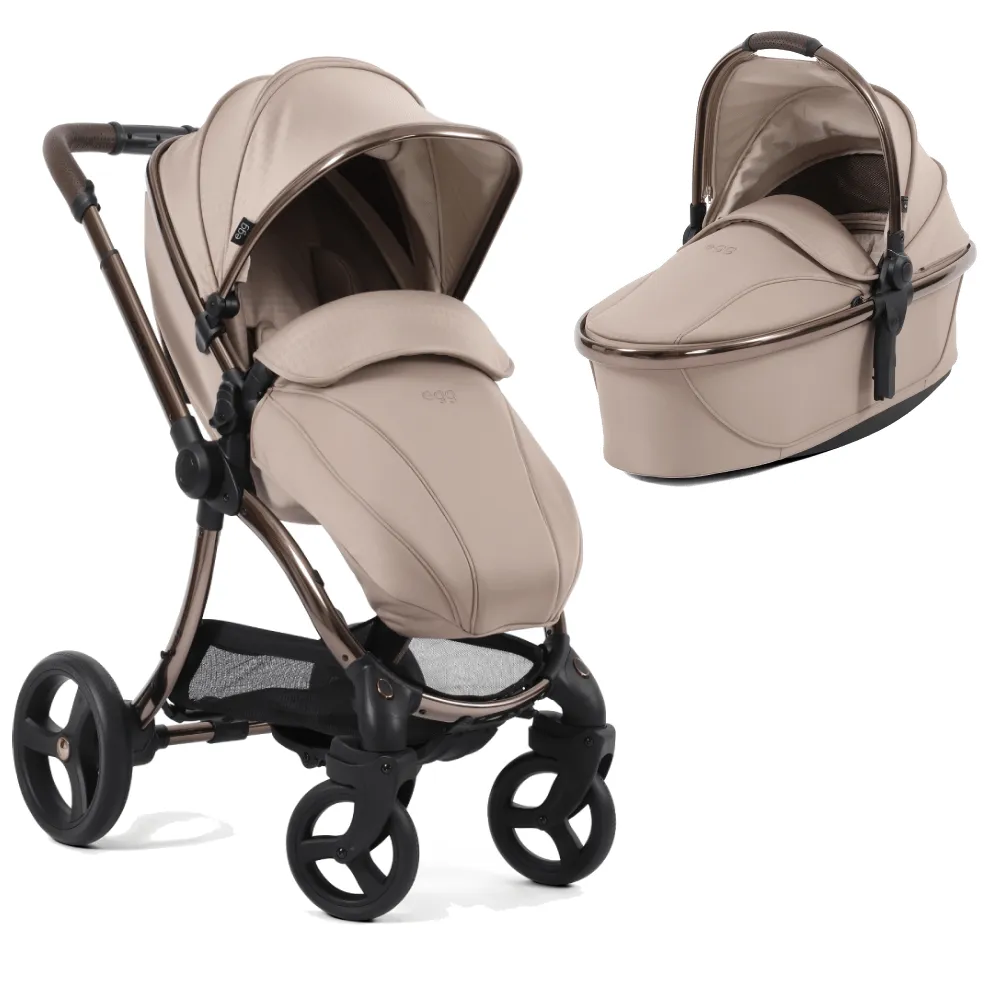 Egg 3 Luxury Cloud T i-Size Travel System - Houndstooth Almond / Cozy Beige