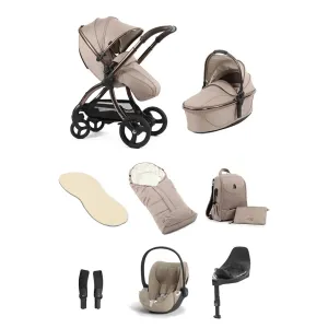 Egg 3 Luxury Cloud T i-Size Travel System - Houndstooth Almond / Cozy Beige