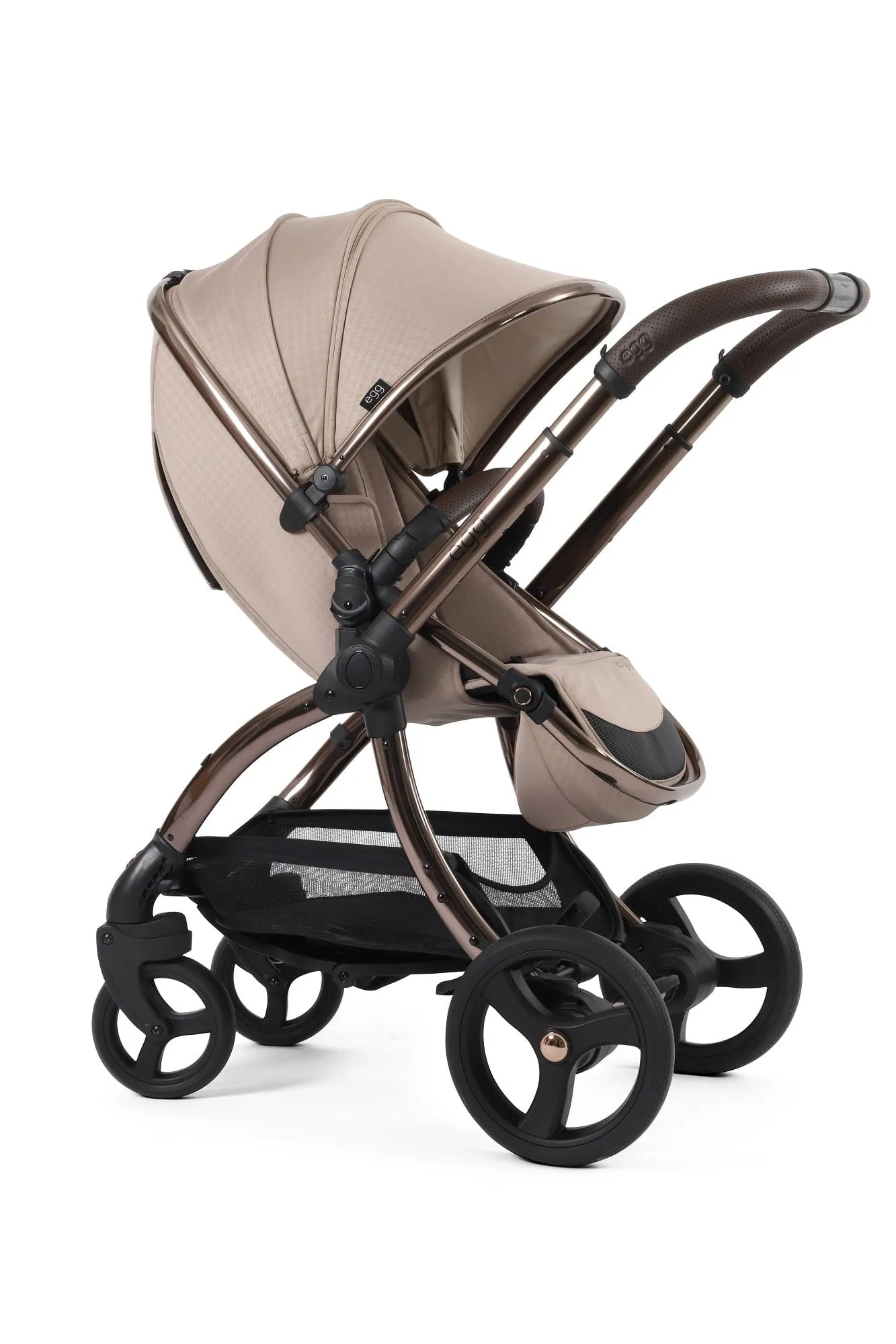 Egg 3 Luxury Cloud T i-Size Travel System - Houndstooth Almond / Cozy Beige
