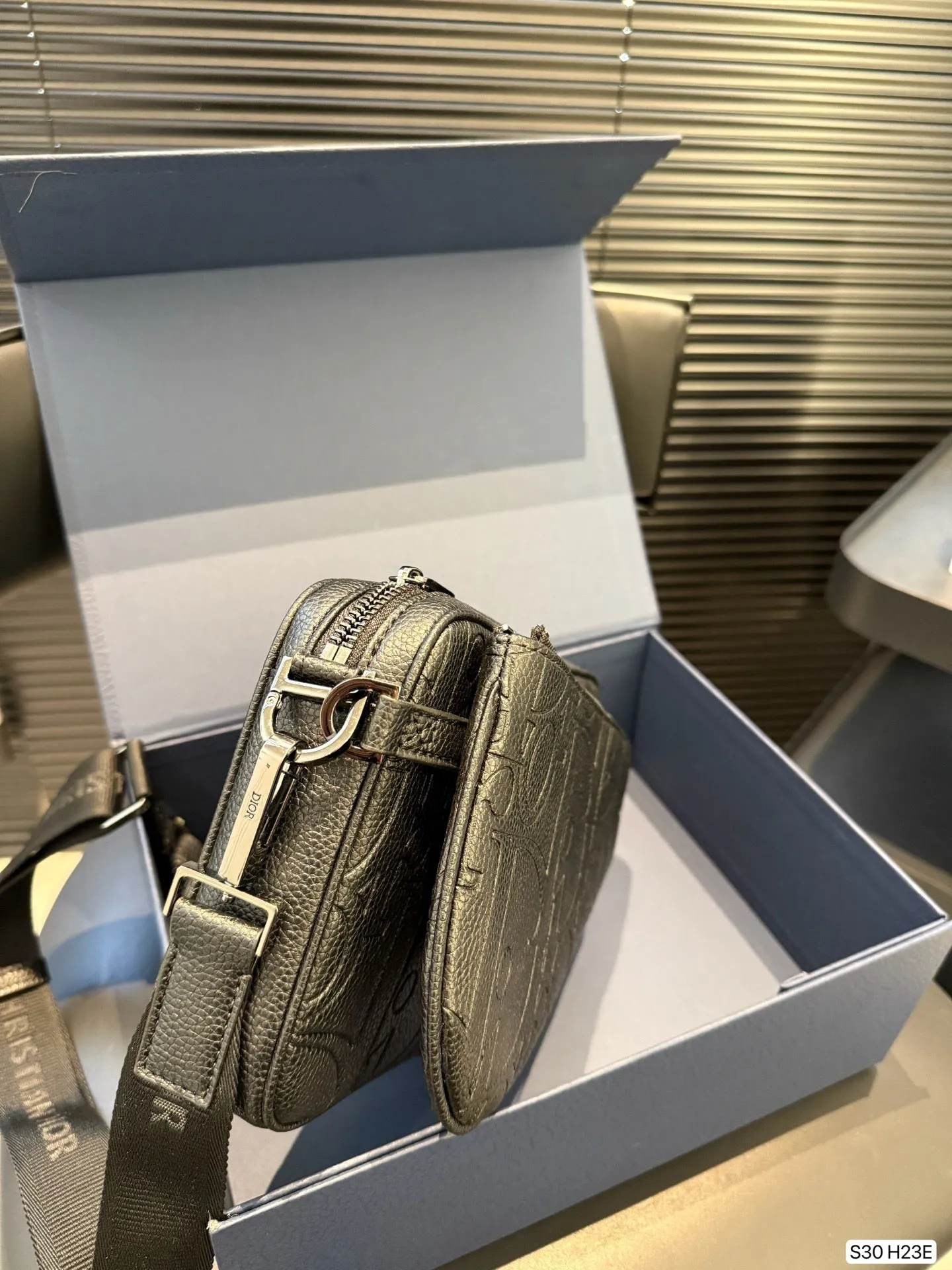Embossed Pattern Crossbody Bag