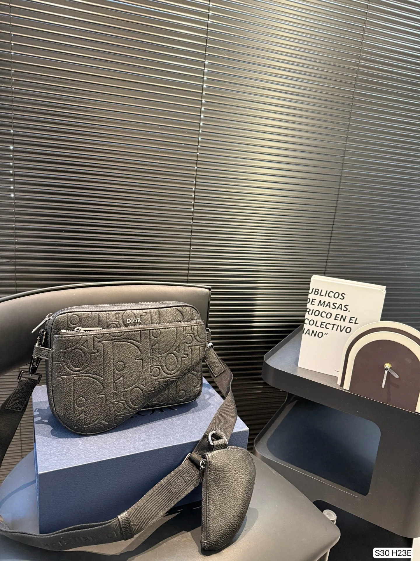 Embossed Pattern Crossbody Bag