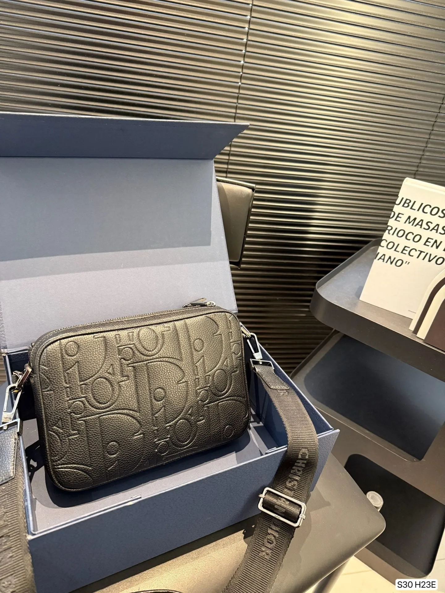 Embossed Pattern Crossbody Bag