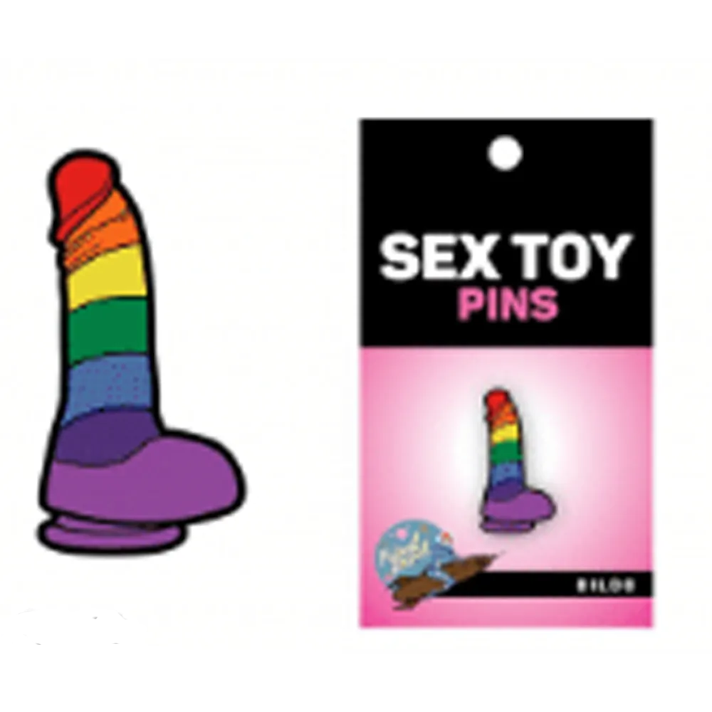 Enamel Pin: Rainbow Dildo