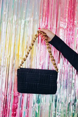 Everdeen Embossed Crossbody Purse - Black