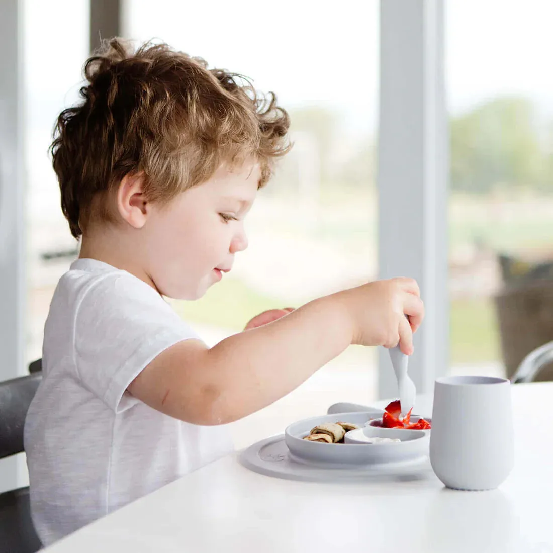 EzPz - Mini Feeding Set - Pewter