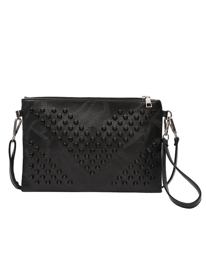 Fashion Wild Female Bag Slung Rivet Envelope Clutch Bag Small Bag Large Capacity Clutch Bag