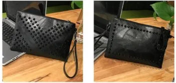 Fashion Wild Female Bag Slung Rivet Envelope Clutch Bag Small Bag Large Capacity Clutch Bag