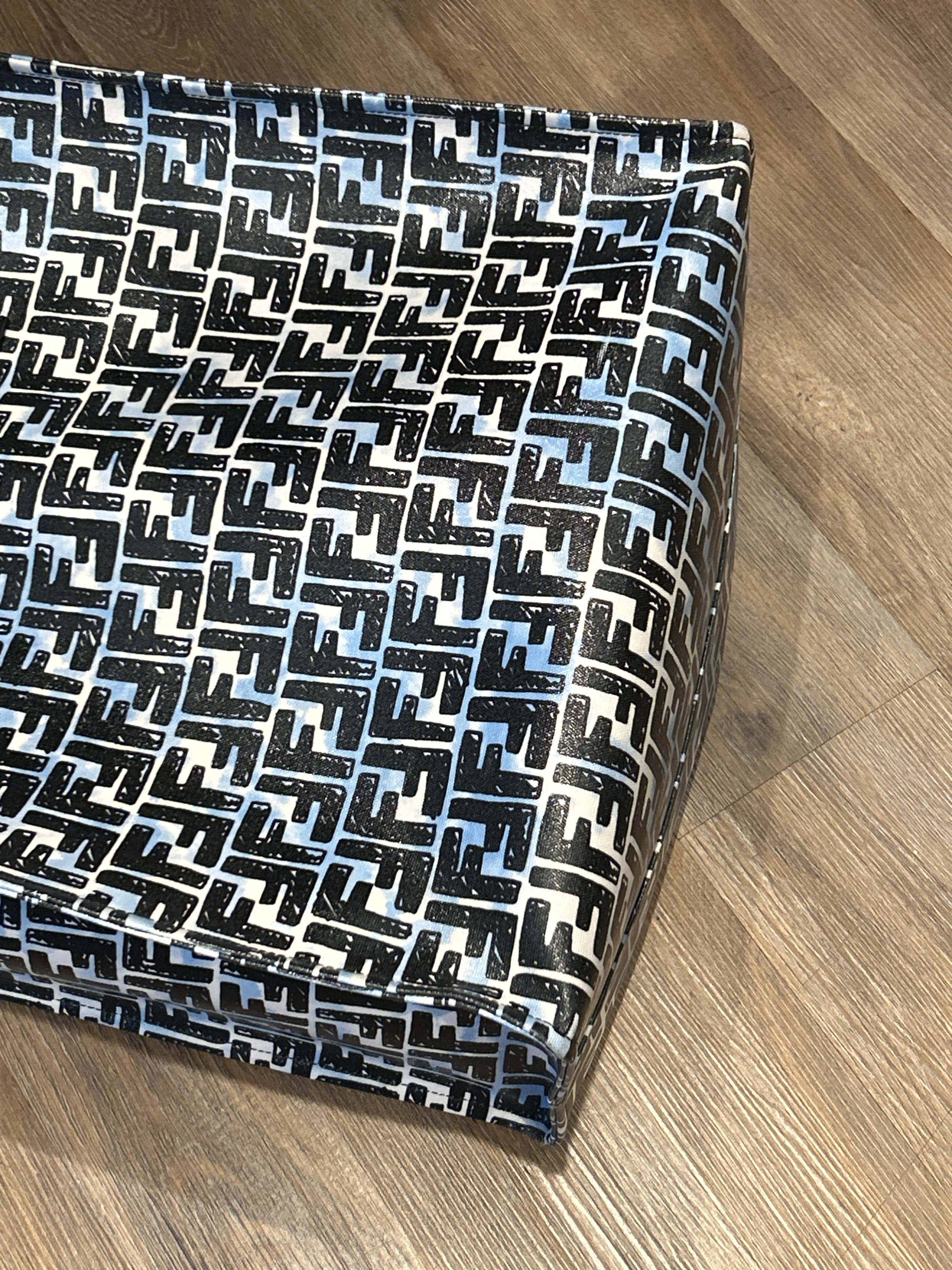 Fendi Bag, Blue & White FF Glazed Canvas Shopper Tote