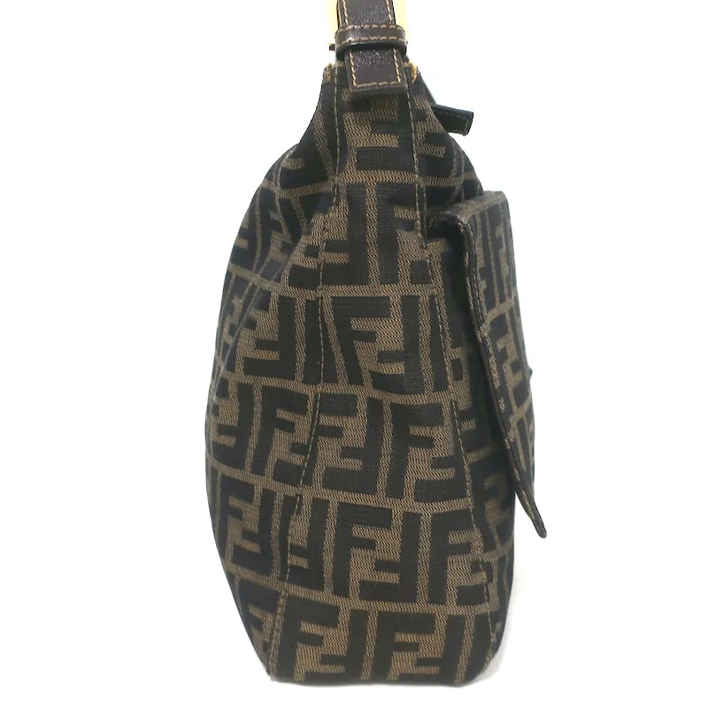 Fendi Big Mama Baguette Shoulder Bag Brown Zucca Canvas Large Hobo