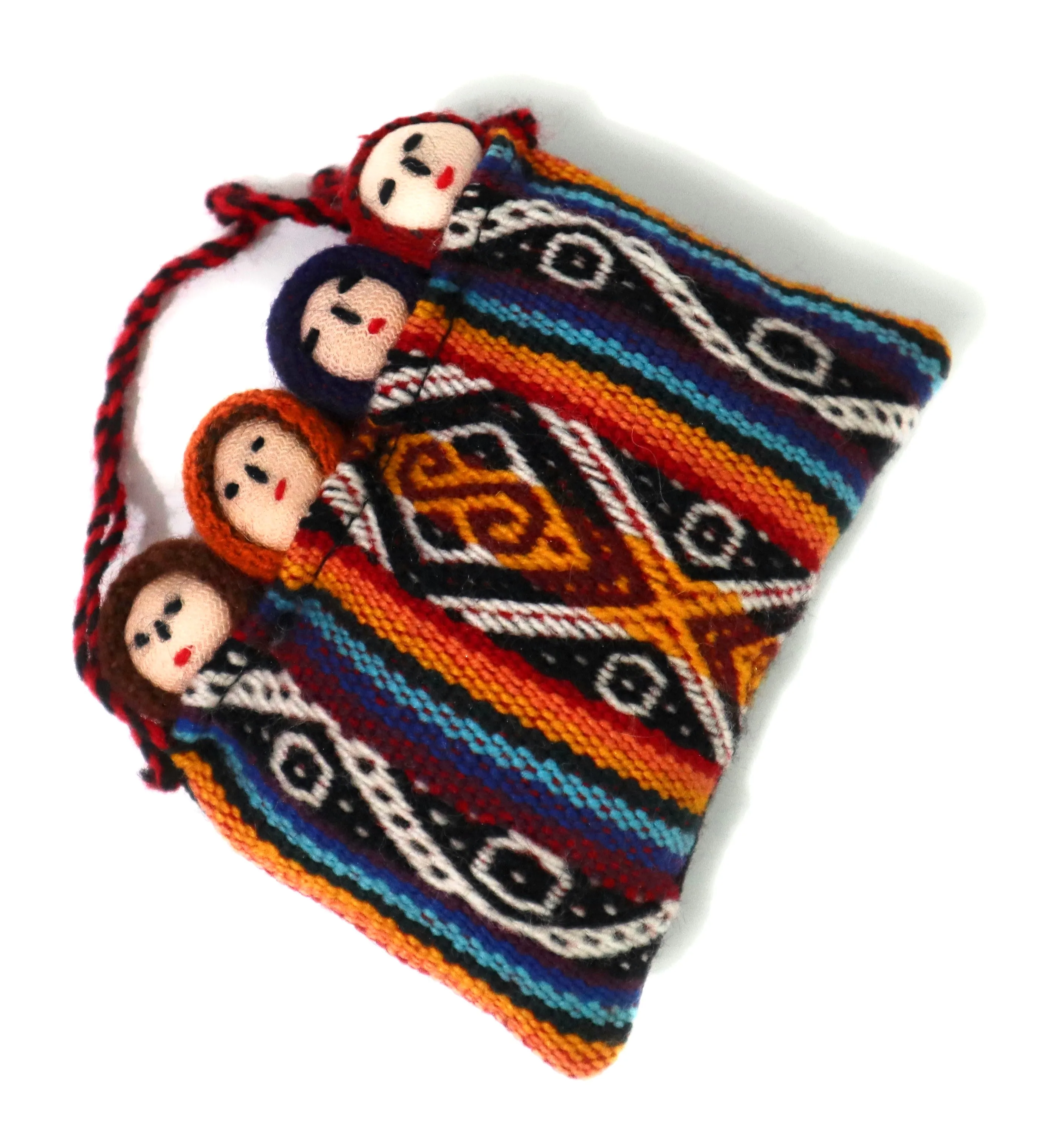 Fertility Amulet ,Small Peruvian Funerary Dolls, Dolls Wrapped on Handwoven Peruvian Textile.