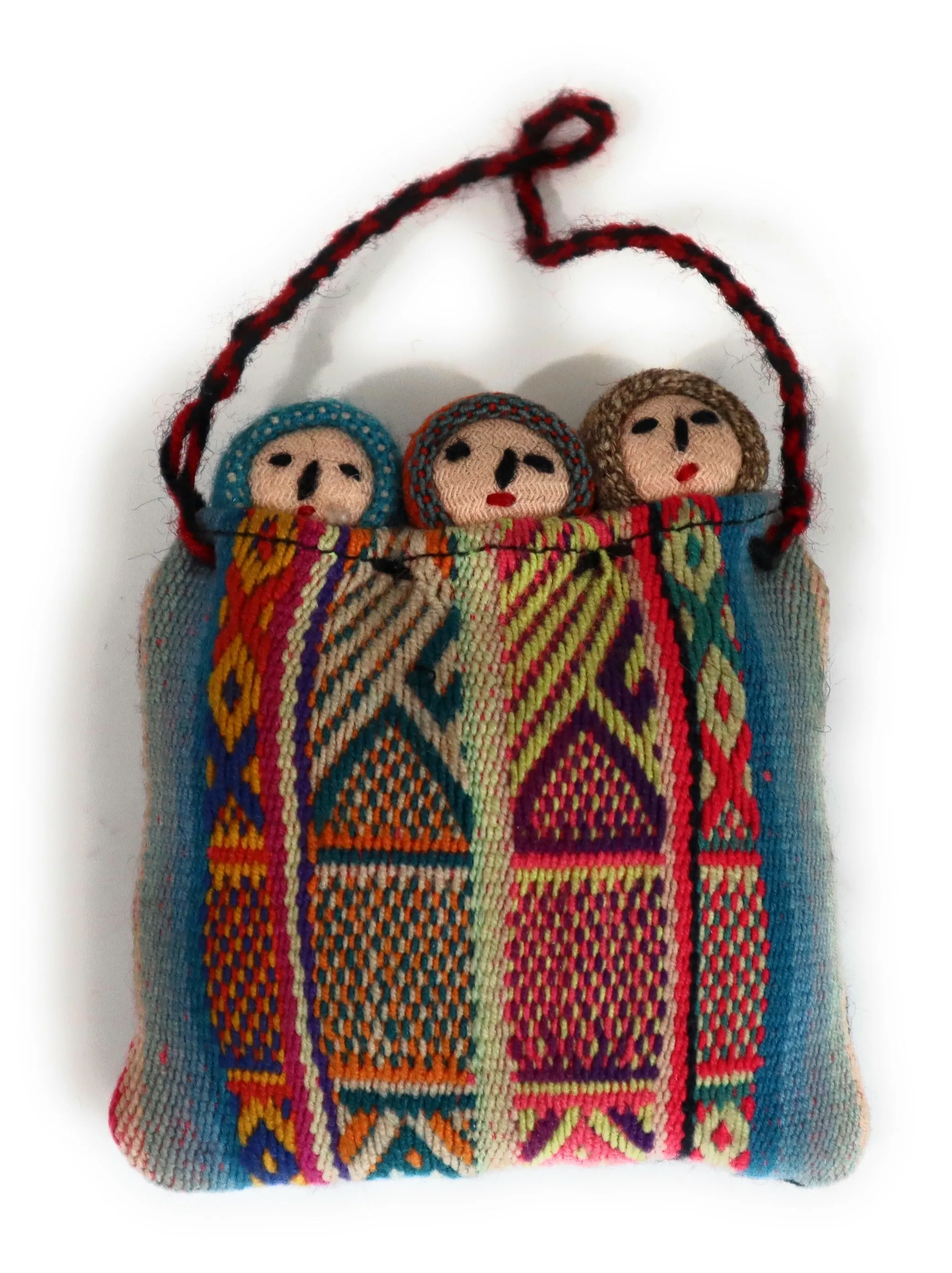 Fertility Amulet ,Small Peruvian Funerary Dolls, Dolls Wrapped on Handwoven Peruvian Textile.