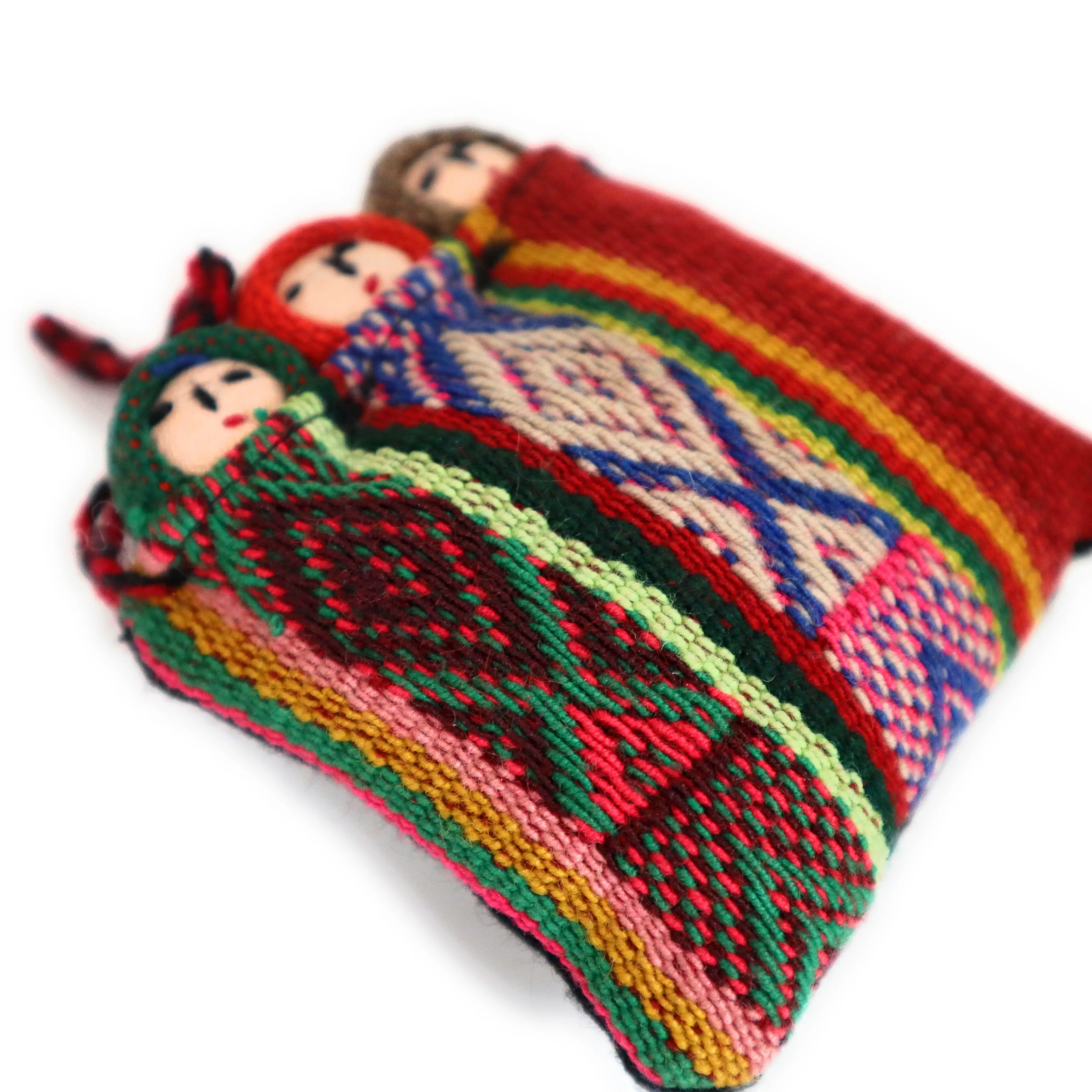 Fertility Amulet ,Small Peruvian Funerary Dolls, Dolls Wrapped on Handwoven Peruvian Textile.