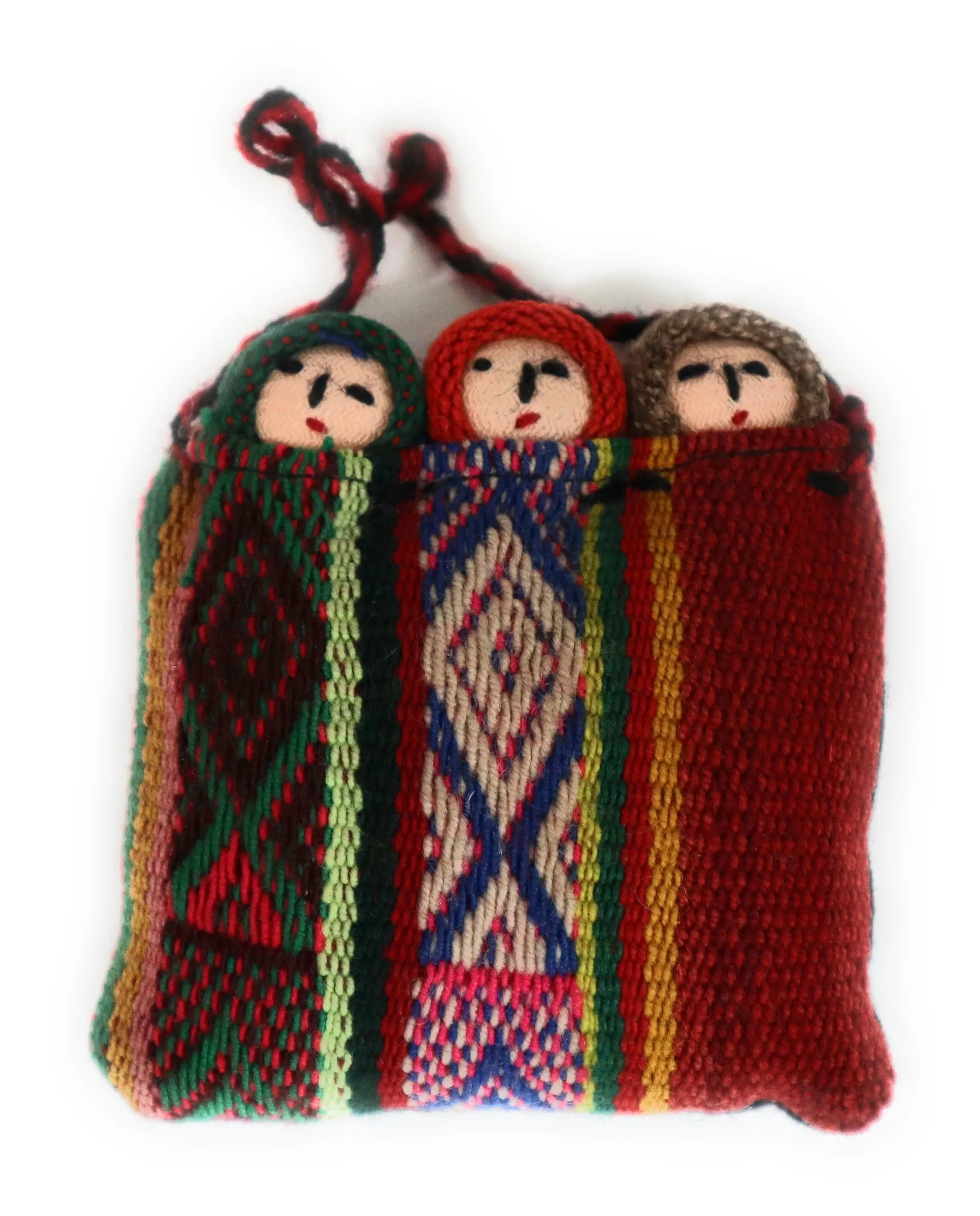 Fertility Amulet ,Small Peruvian Funerary Dolls, Dolls Wrapped on Handwoven Peruvian Textile.