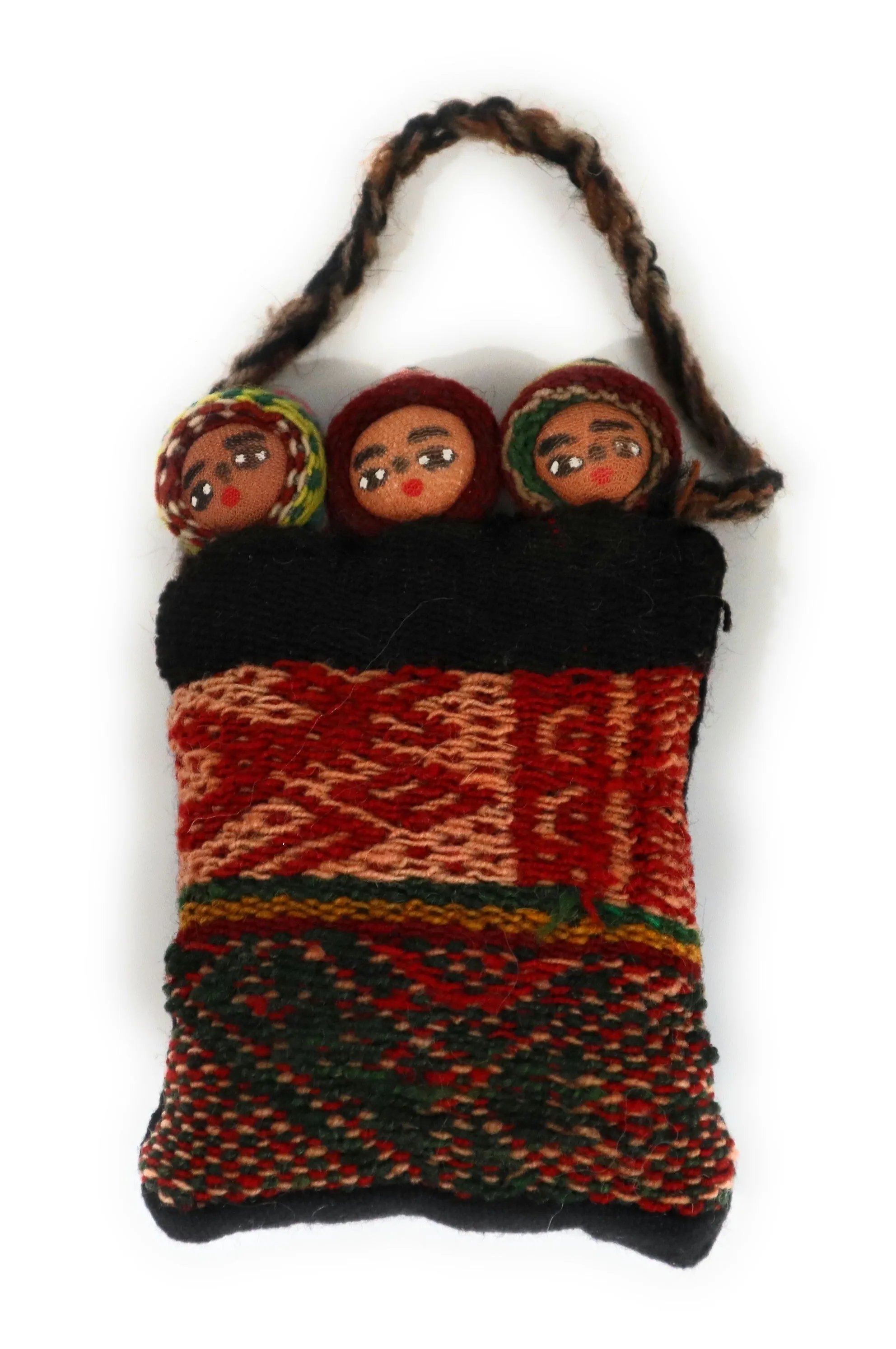 Fertility Amulet ,Small Peruvian Funerary Dolls, Dolls Wrapped on Handwoven Peruvian Textile.