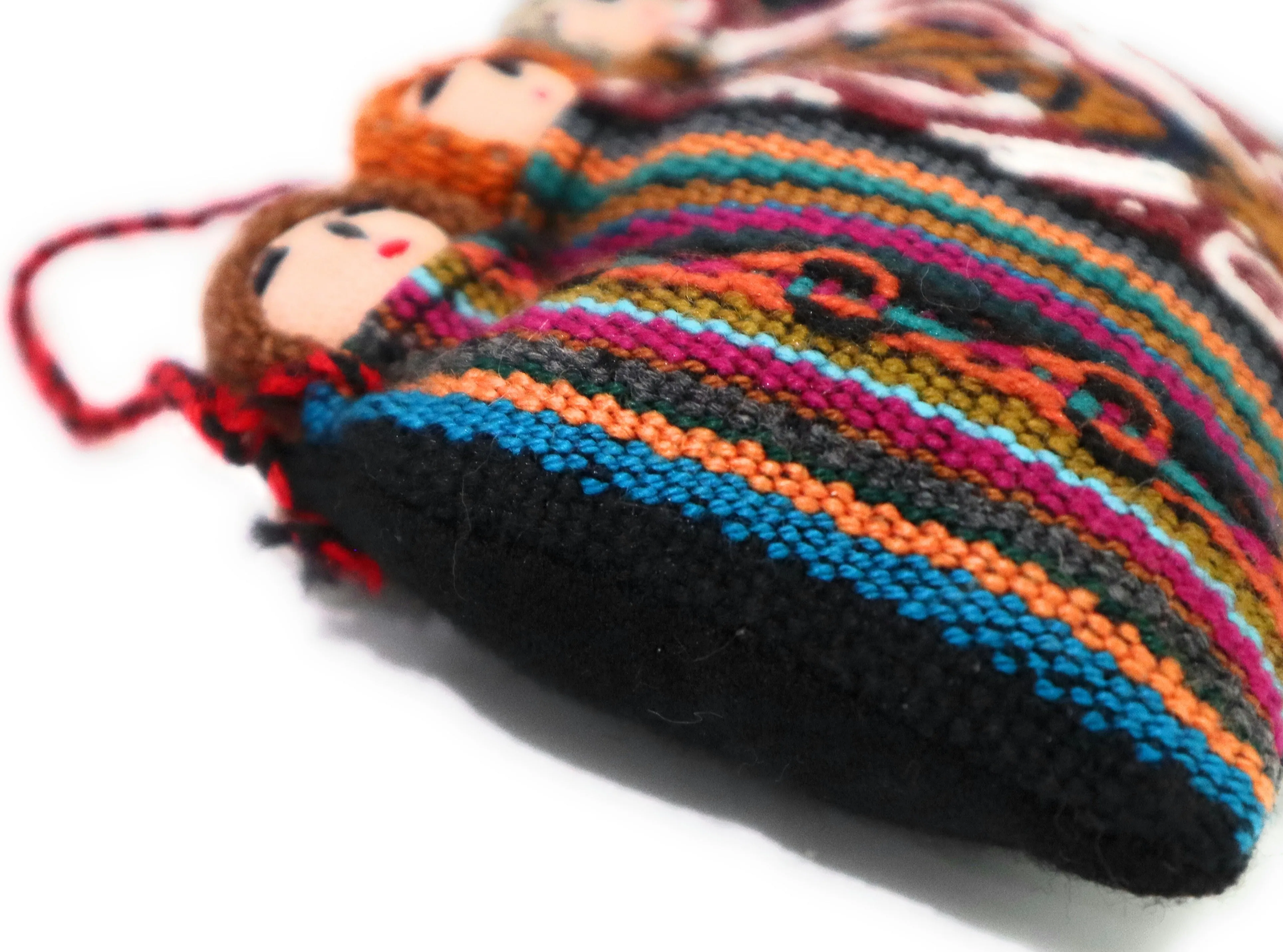 Fertility Amulet ,Small Peruvian Funerary Dolls, Dolls Wrapped on Handwoven Peruvian Textile.