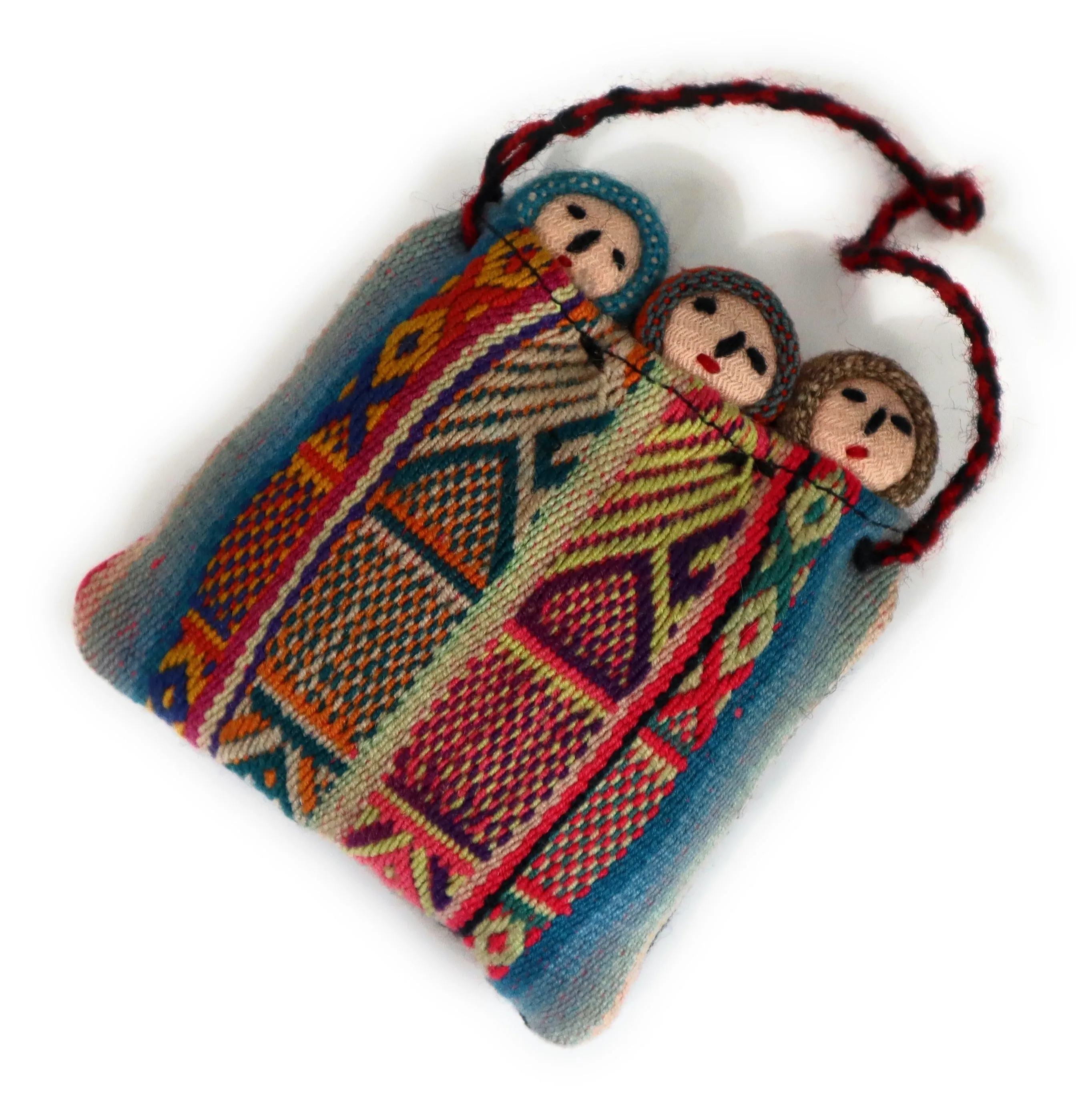 Fertility Amulet ,Small Peruvian Funerary Dolls, Dolls Wrapped on Handwoven Peruvian Textile.