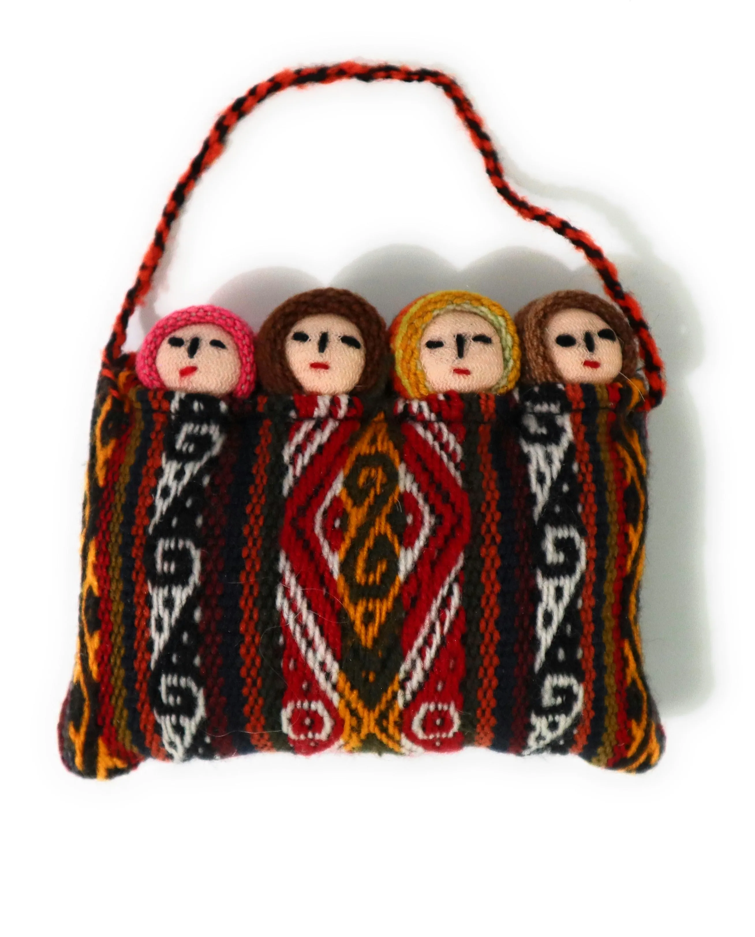 Fertility Amulet ,Small Peruvian Funerary Dolls, Dolls Wrapped on Handwoven Peruvian Textile.