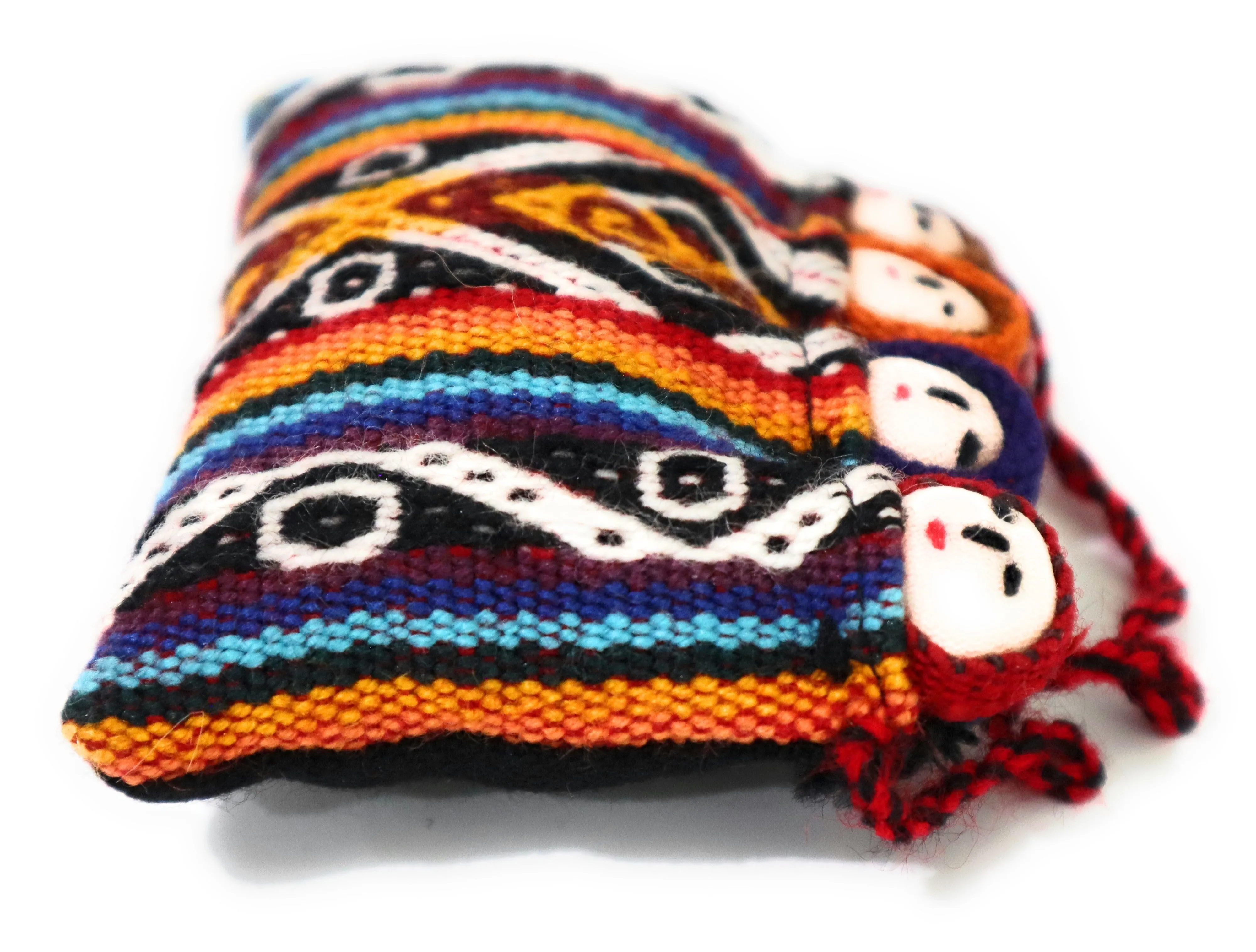 Fertility Amulet ,Small Peruvian Funerary Dolls, Dolls Wrapped on Handwoven Peruvian Textile.