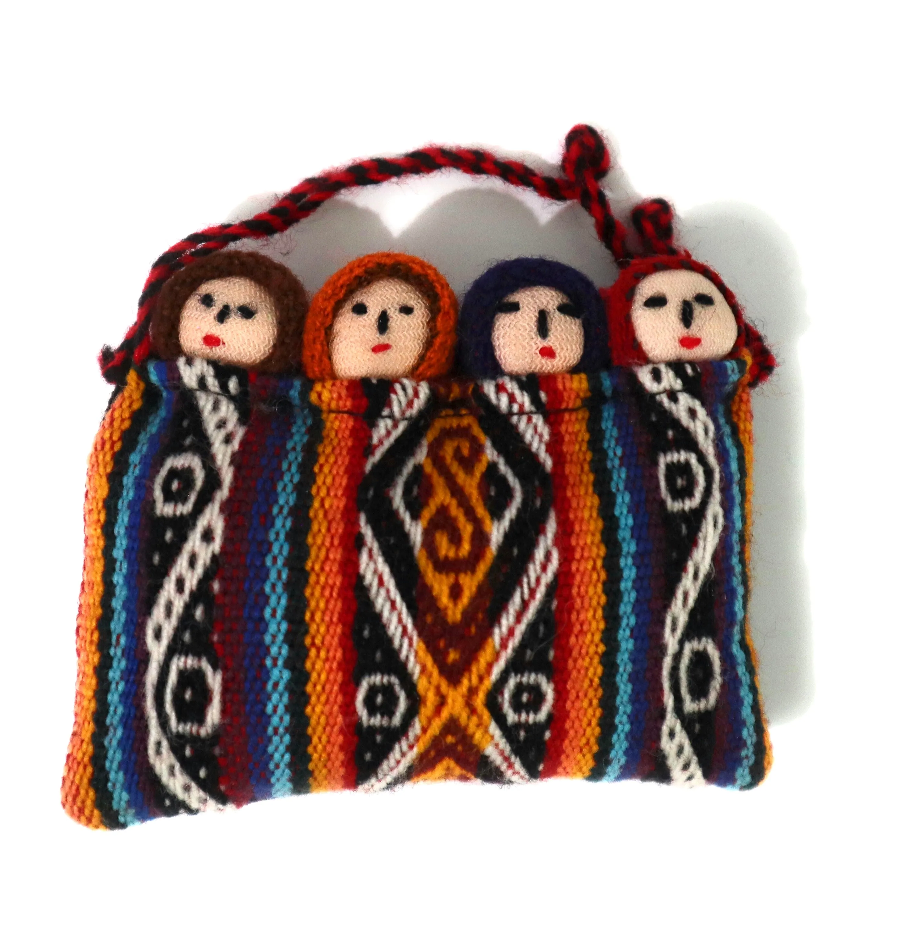 Fertility Amulet ,Small Peruvian Funerary Dolls, Dolls Wrapped on Handwoven Peruvian Textile.