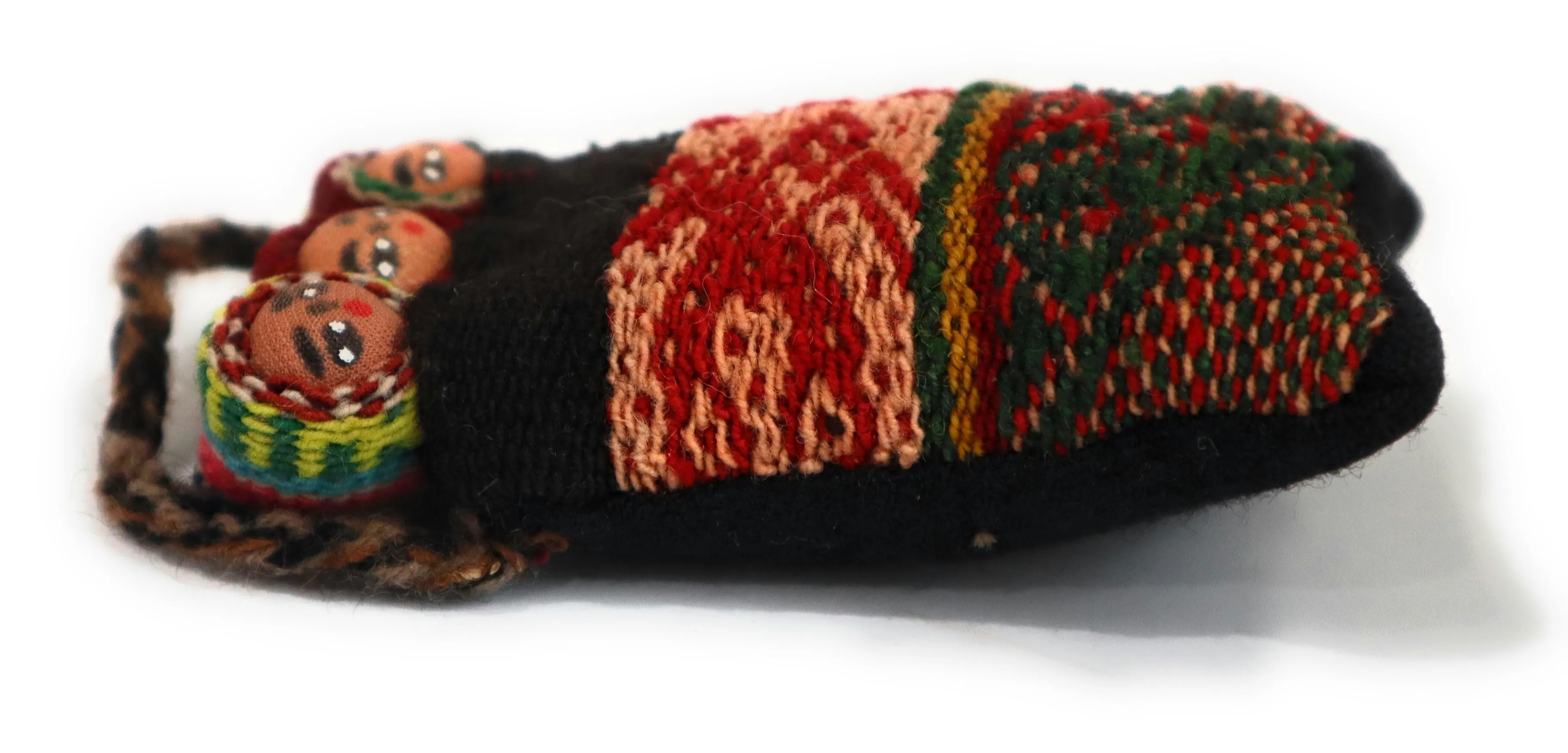 Fertility Amulet ,Small Peruvian Funerary Dolls, Dolls Wrapped on Handwoven Peruvian Textile.