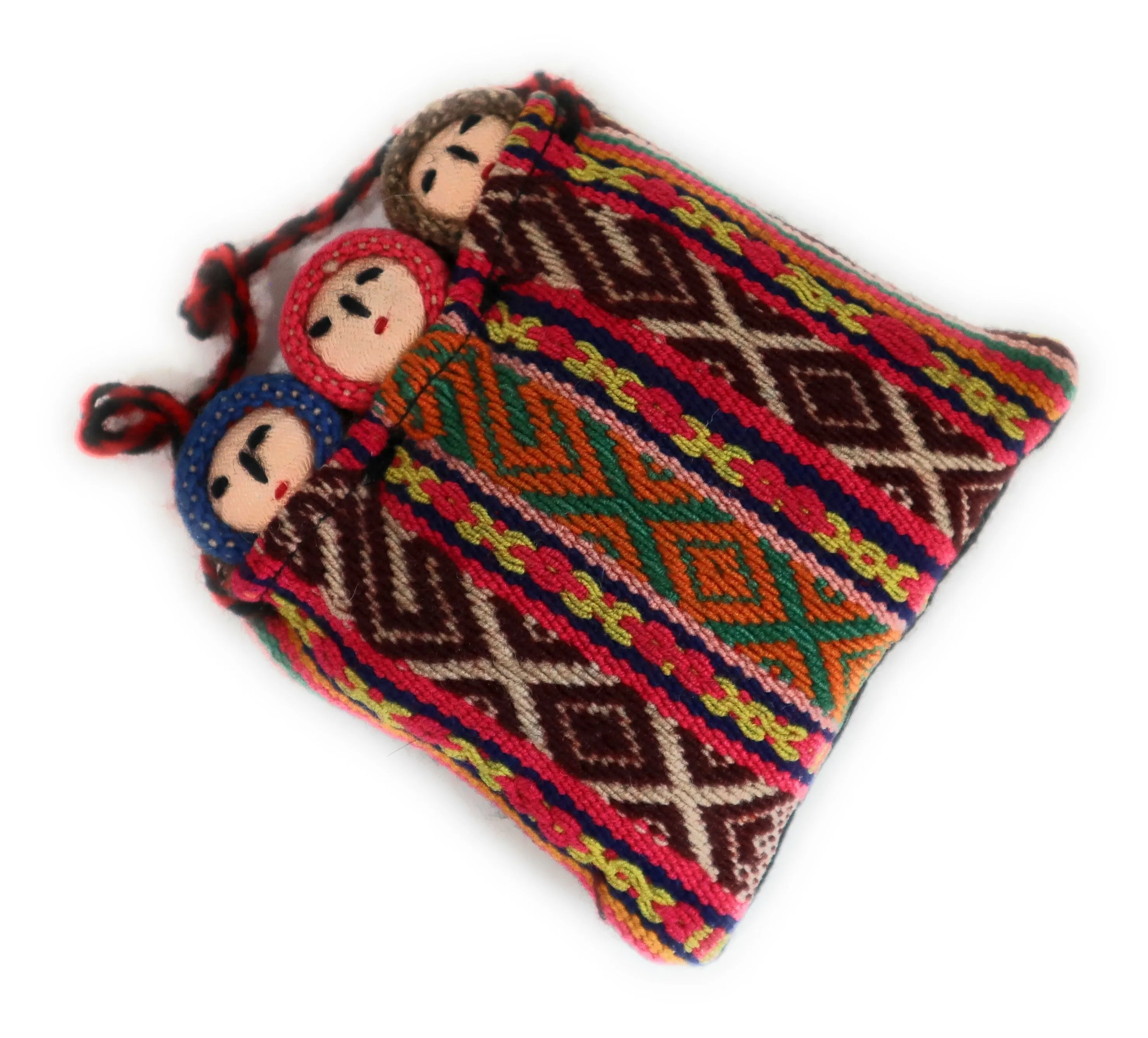 Fertility Amulet ,Small Peruvian Funerary Dolls, Dolls Wrapped on Handwoven Peruvian Textile.