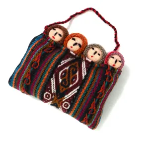 Fertility Amulet ,Small Peruvian Funerary Dolls, Dolls Wrapped on Handwoven Peruvian Textile.