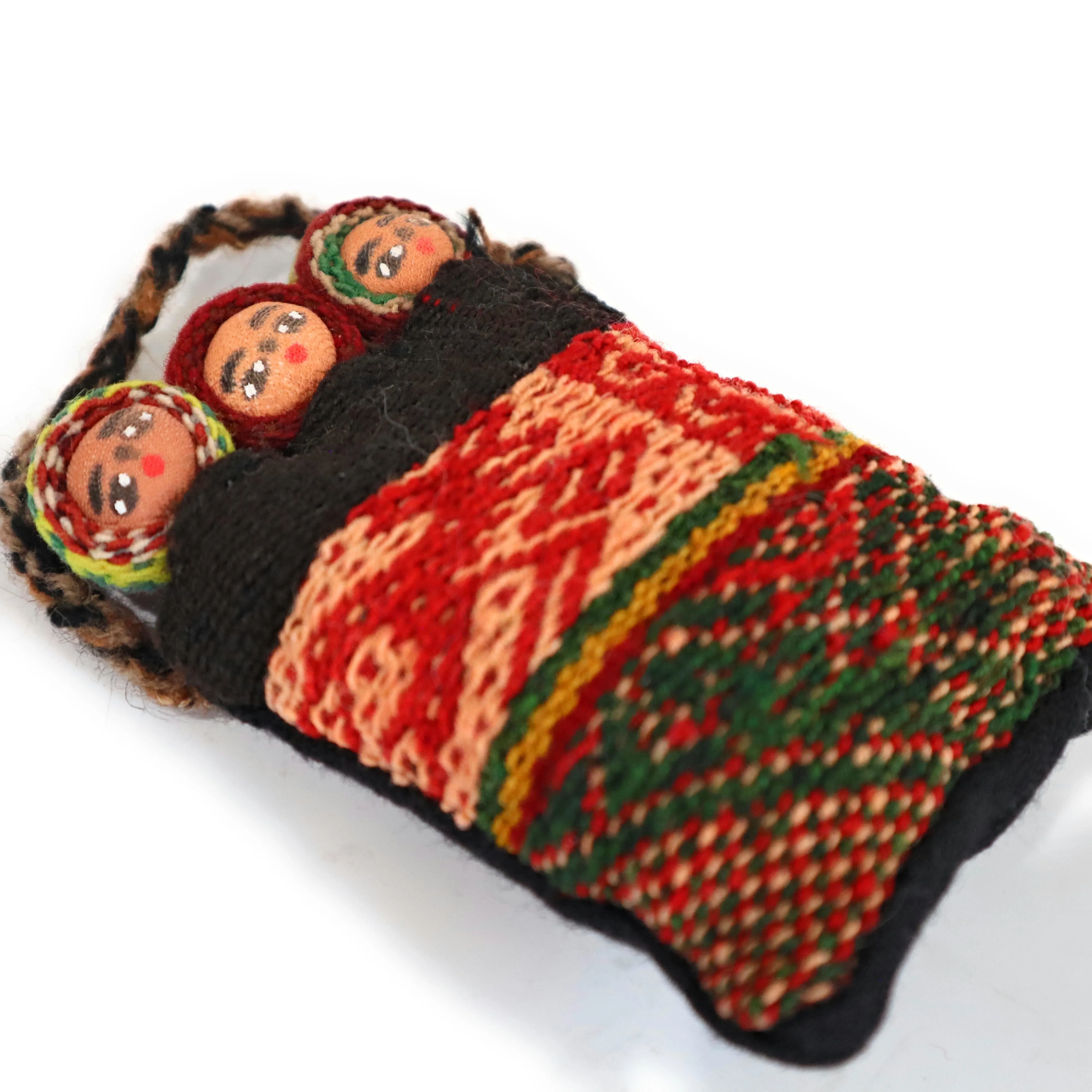 Fertility Amulet ,Small Peruvian Funerary Dolls, Dolls Wrapped on Handwoven Peruvian Textile.
