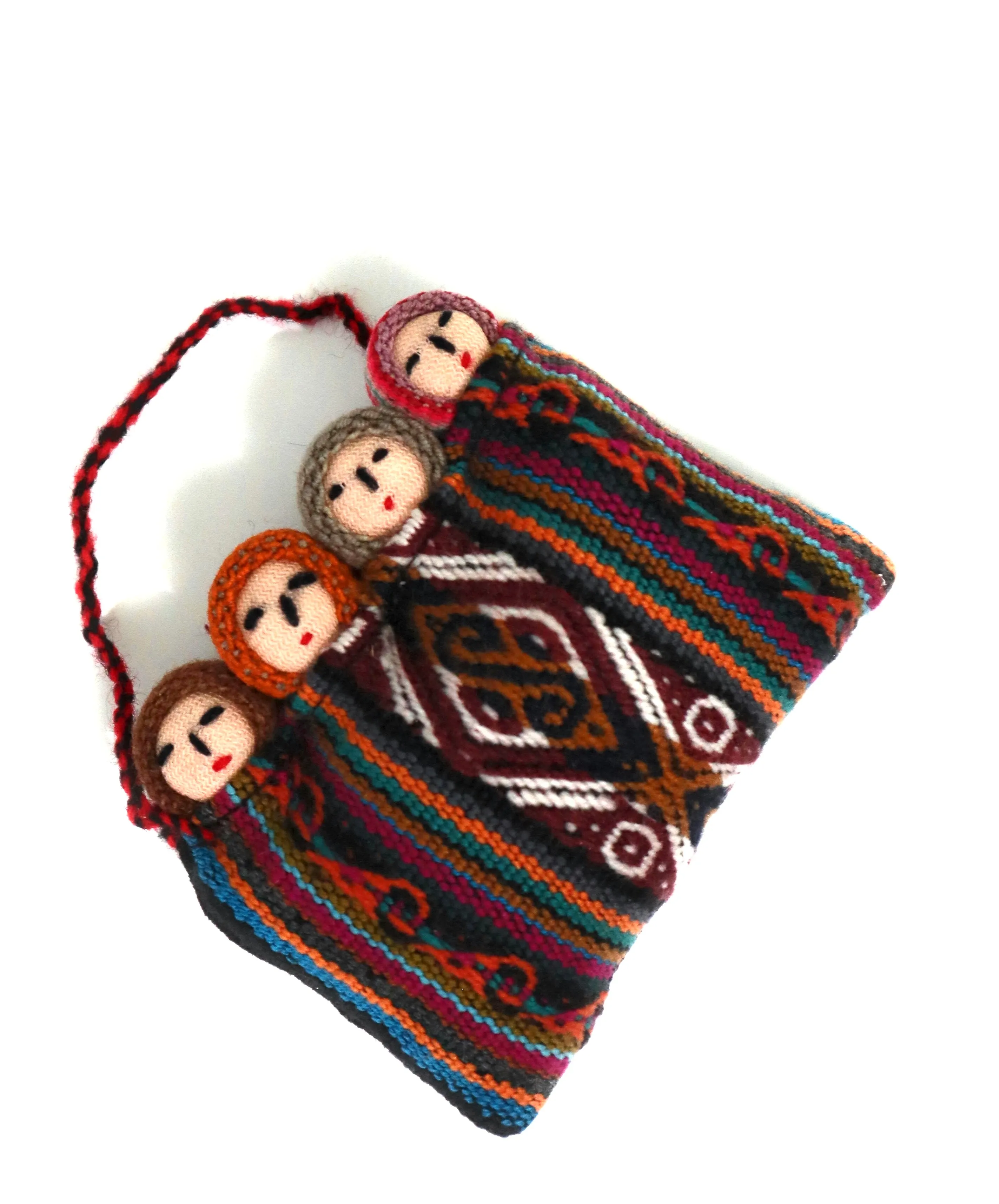 Fertility Amulet ,Small Peruvian Funerary Dolls, Dolls Wrapped on Handwoven Peruvian Textile.