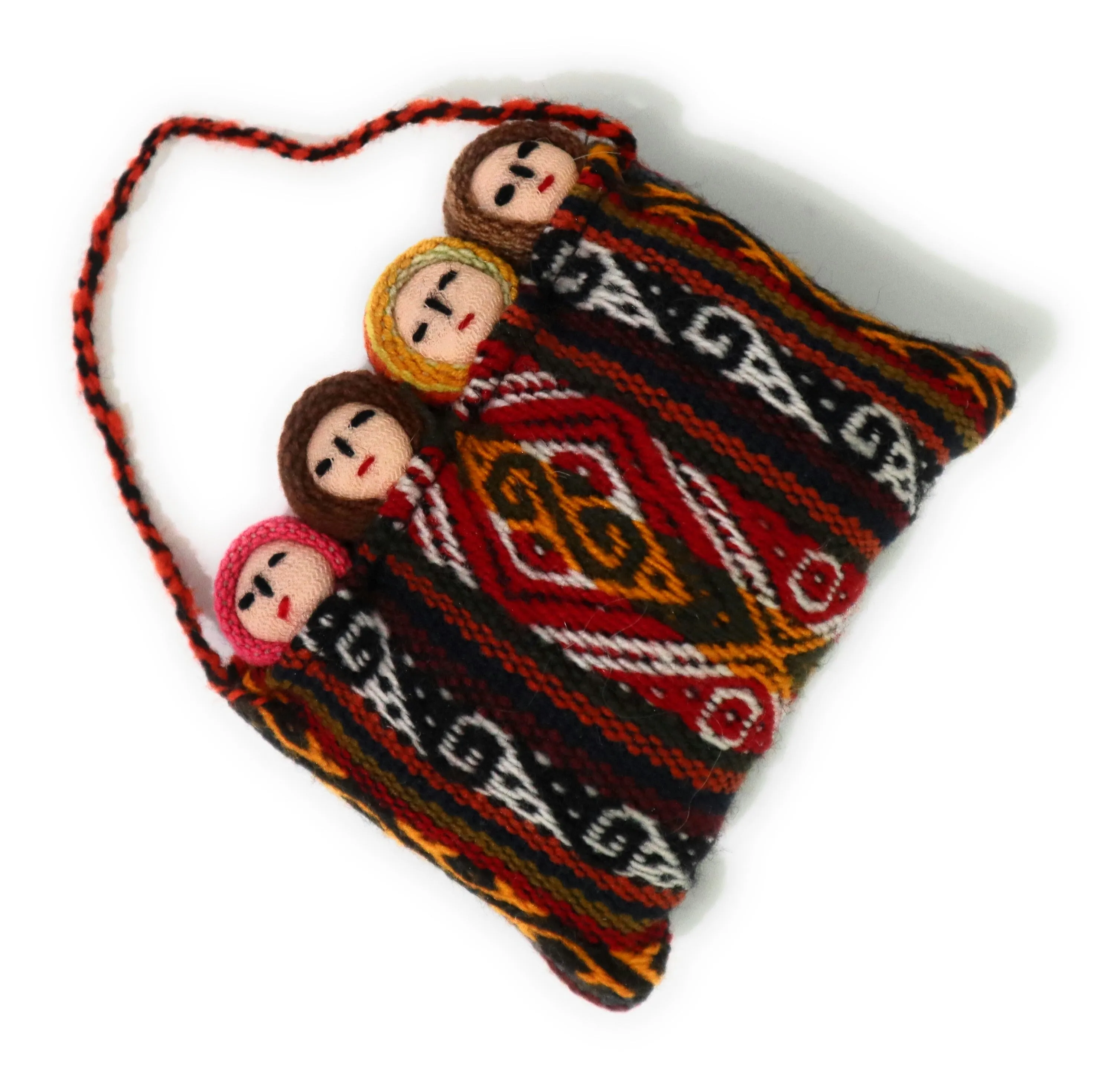 Fertility Amulet ,Small Peruvian Funerary Dolls, Dolls Wrapped on Handwoven Peruvian Textile.