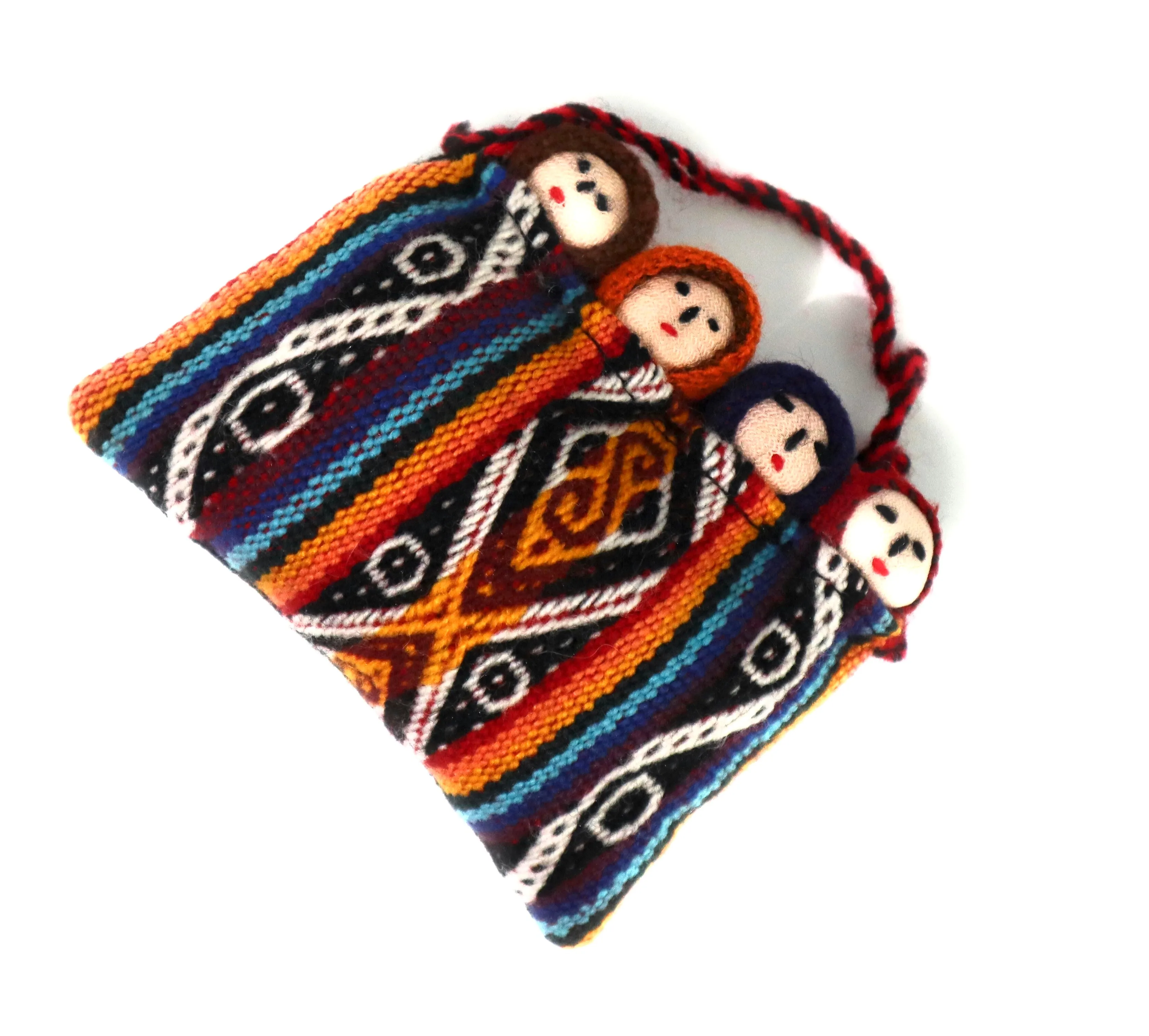 Fertility Amulet ,Small Peruvian Funerary Dolls, Dolls Wrapped on Handwoven Peruvian Textile.