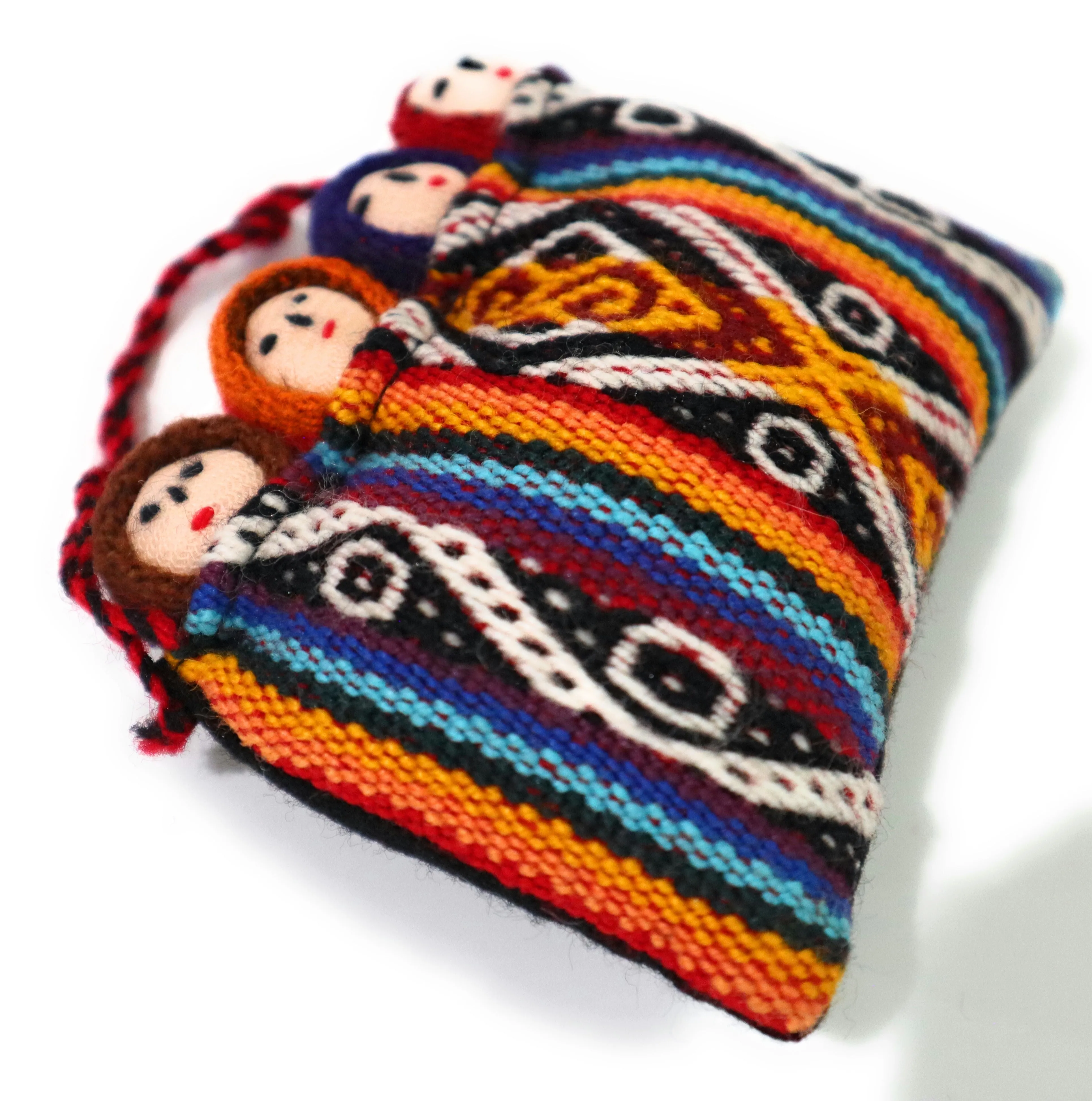 Fertility Amulet ,Small Peruvian Funerary Dolls, Dolls Wrapped on Handwoven Peruvian Textile.