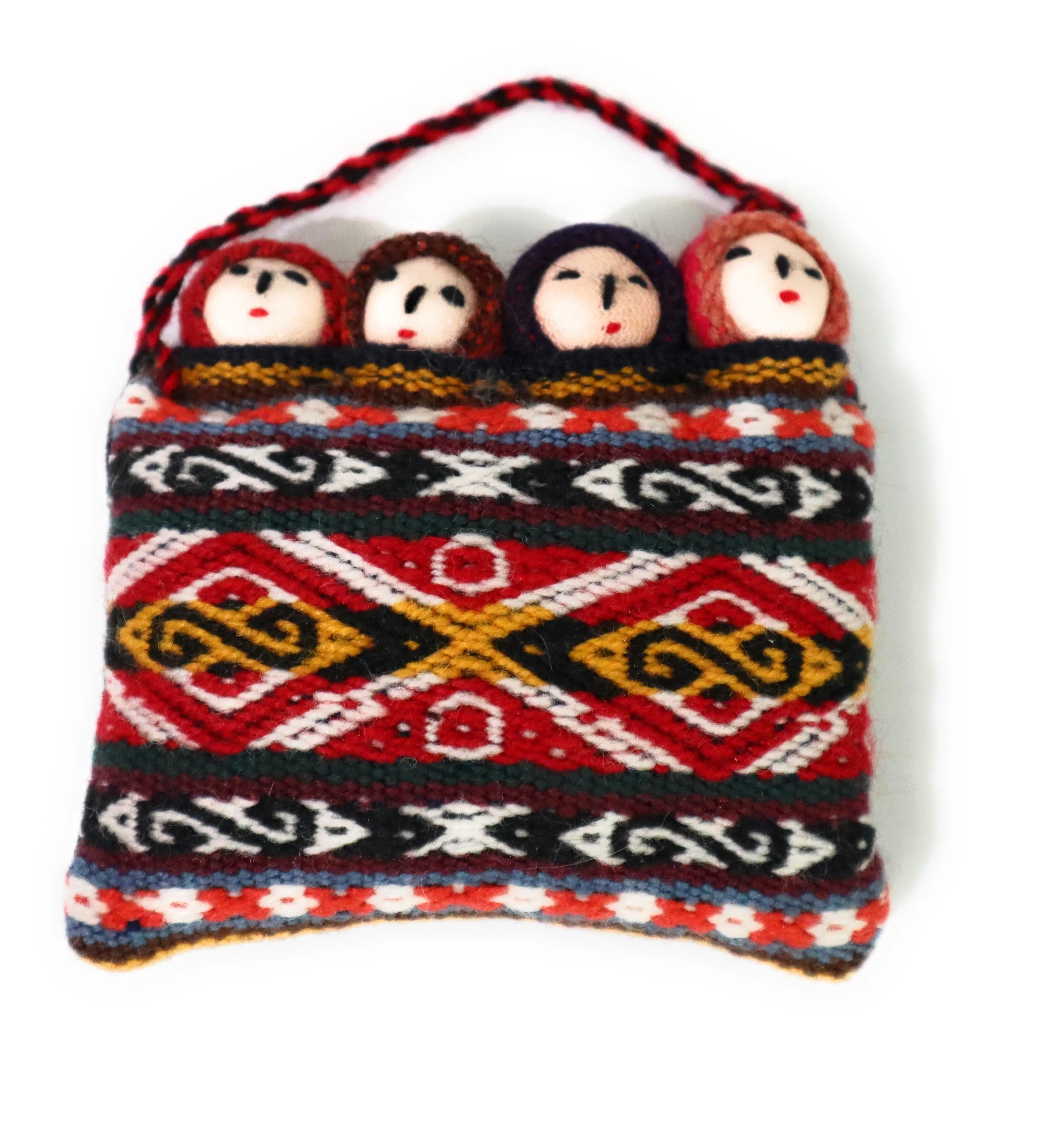 Fertility Amulet ,Small Peruvian Funerary Dolls, Dolls Wrapped on Handwoven Peruvian Textile.