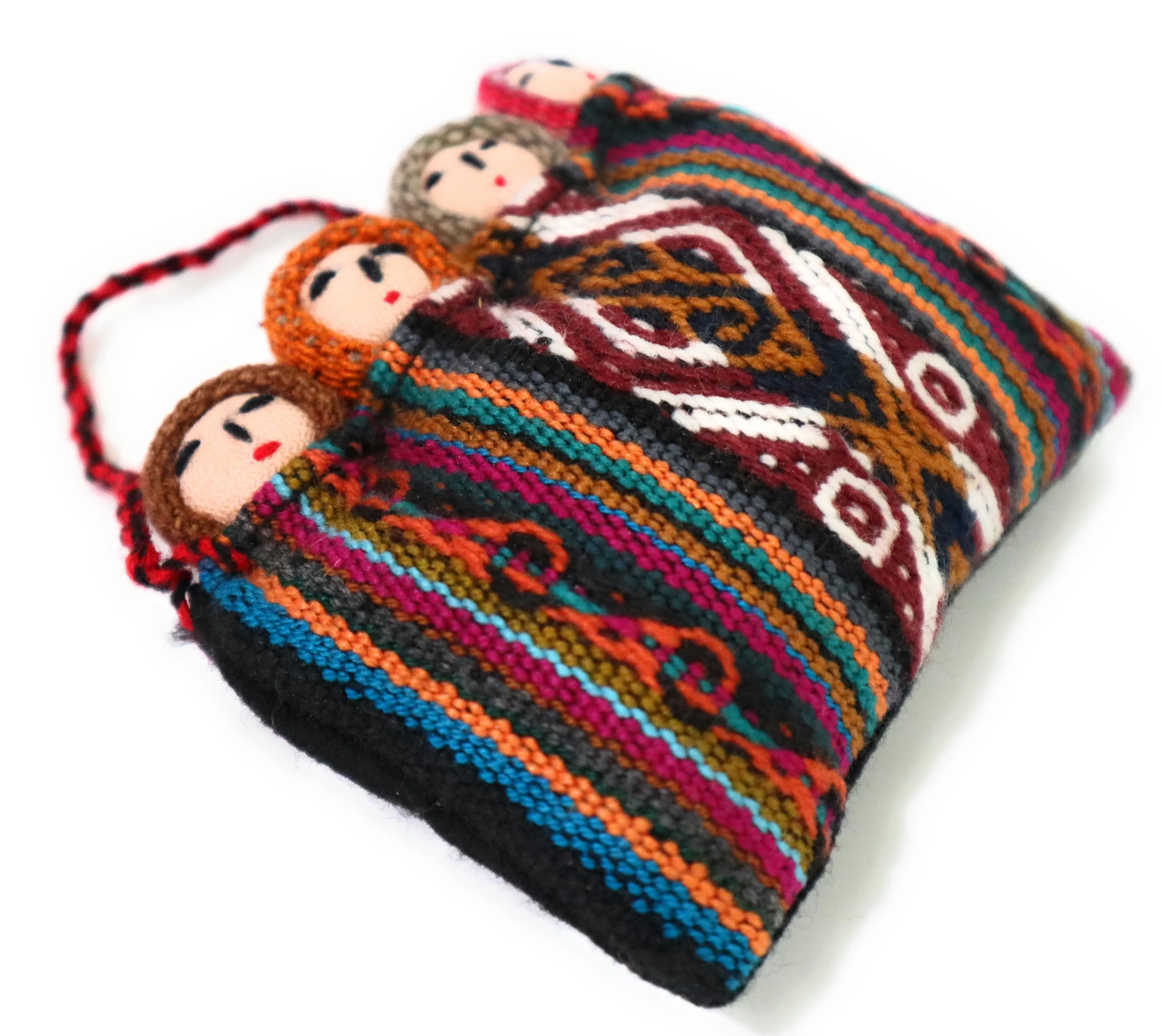Fertility Amulet ,Small Peruvian Funerary Dolls, Dolls Wrapped on Handwoven Peruvian Textile.