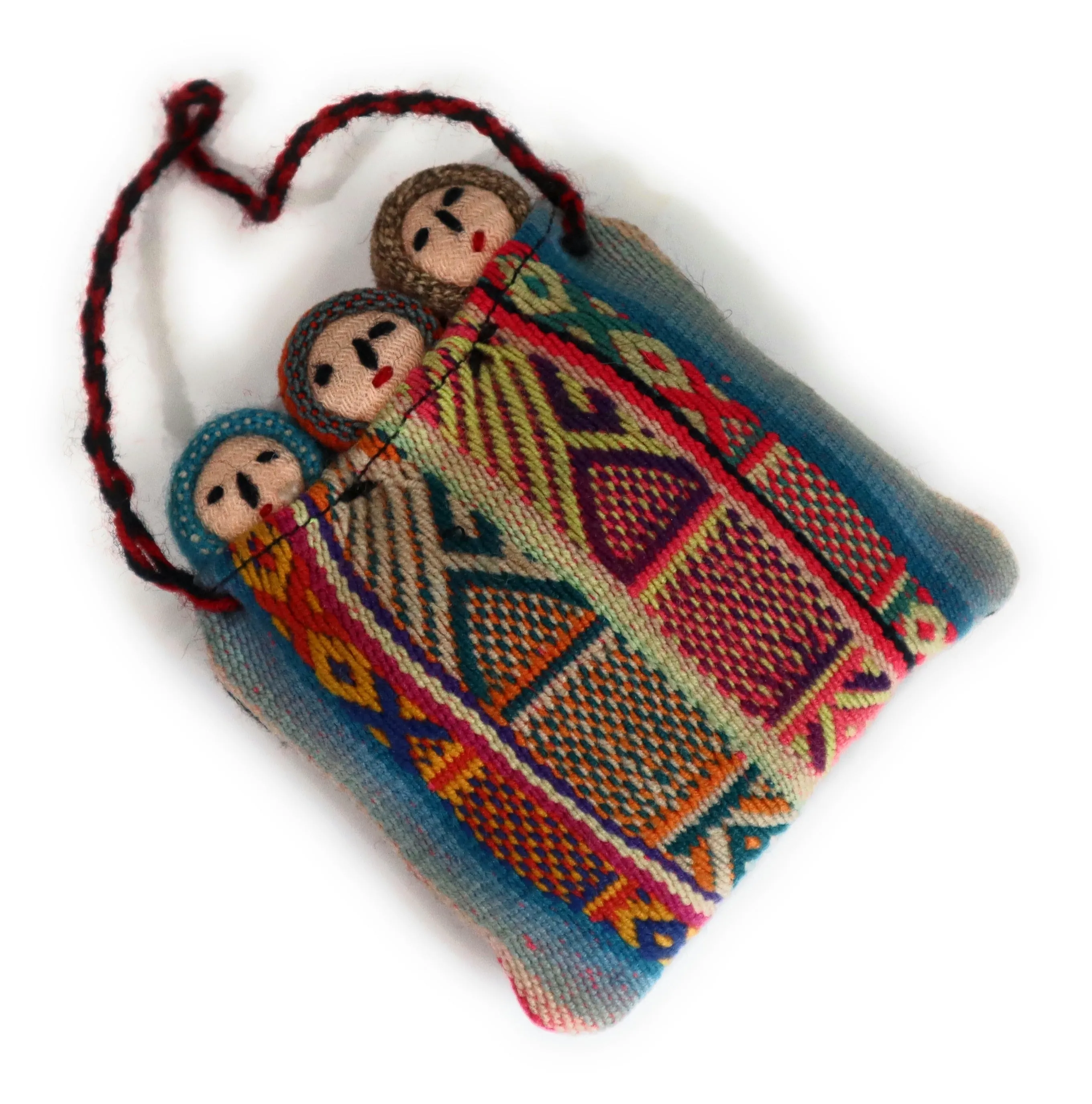 Fertility Amulet ,Small Peruvian Funerary Dolls, Dolls Wrapped on Handwoven Peruvian Textile.