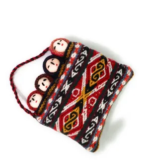 Fertility Amulet ,Small Peruvian Funerary Dolls, Dolls Wrapped on Handwoven Peruvian Textile.