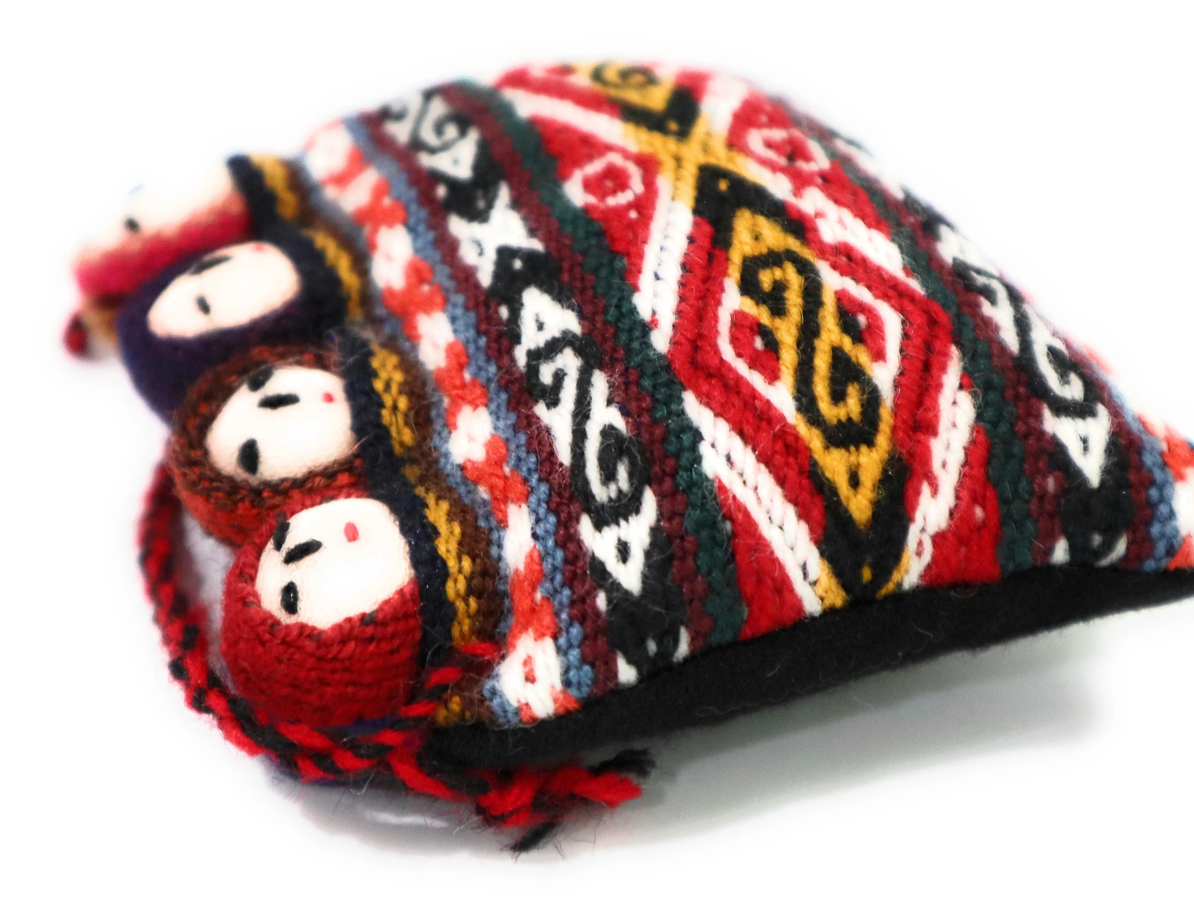 Fertility Amulet ,Small Peruvian Funerary Dolls, Dolls Wrapped on Handwoven Peruvian Textile.