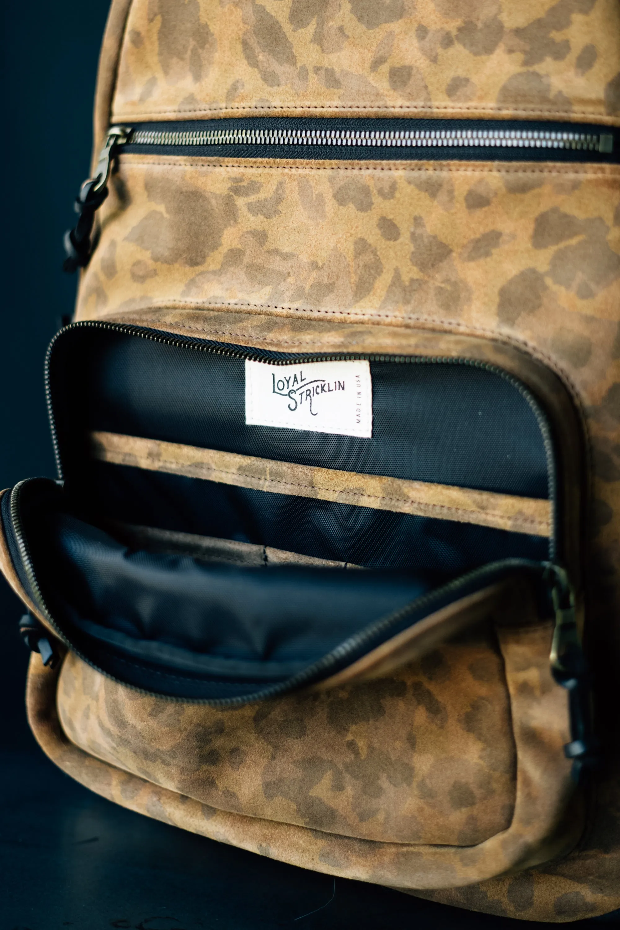 Field Pack -  Slouchy Caravaggio Camo Suede