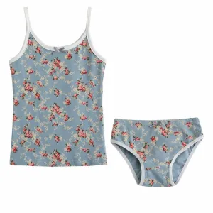 Floral Blue Multi Panty Set