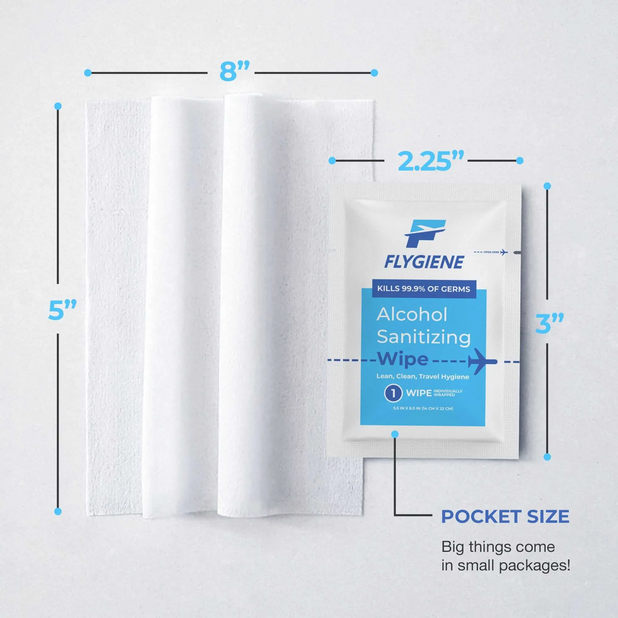 Flygiene Travel Sanitizing Wipes 40 count