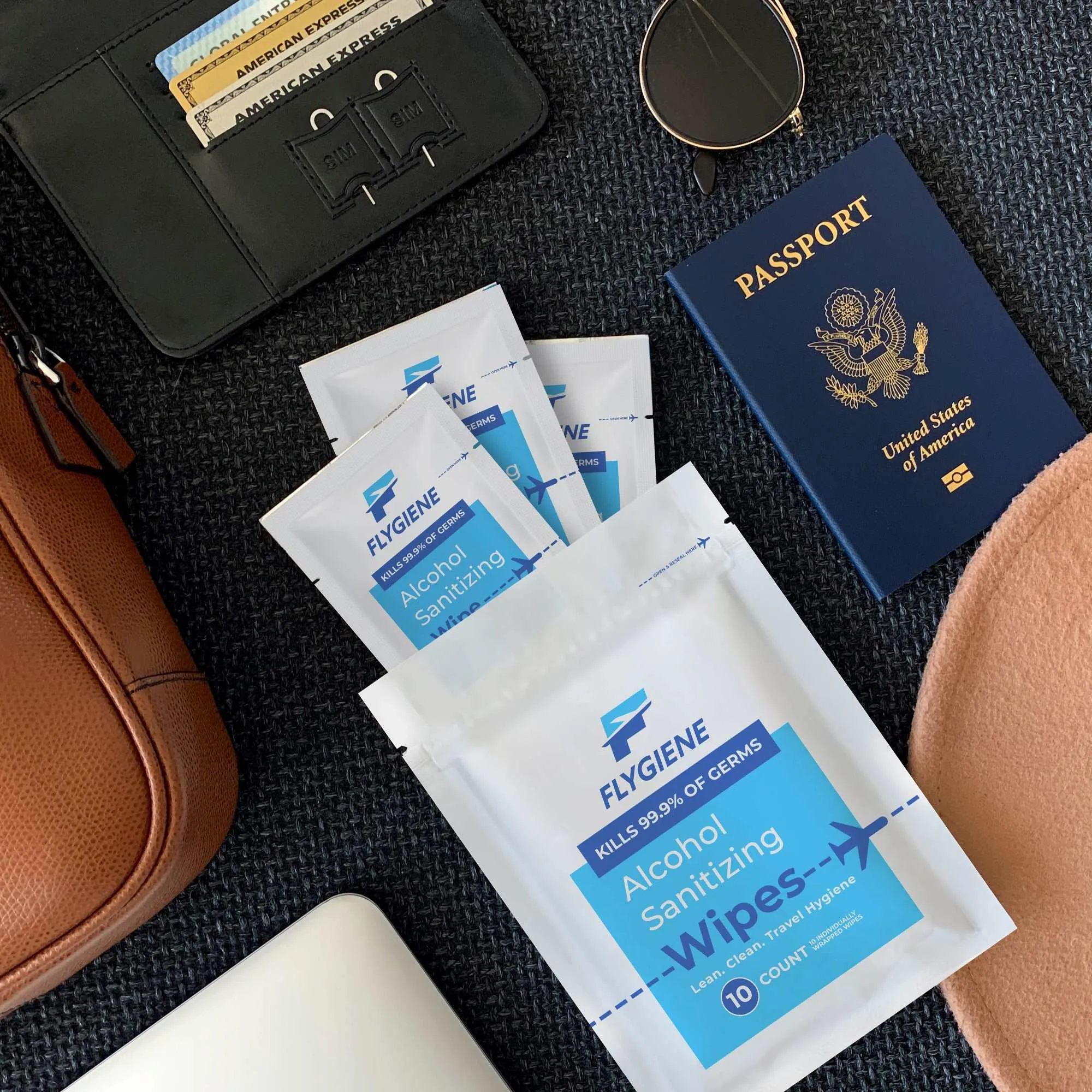 Flygiene Travel Sanitizing Wipes 40 count