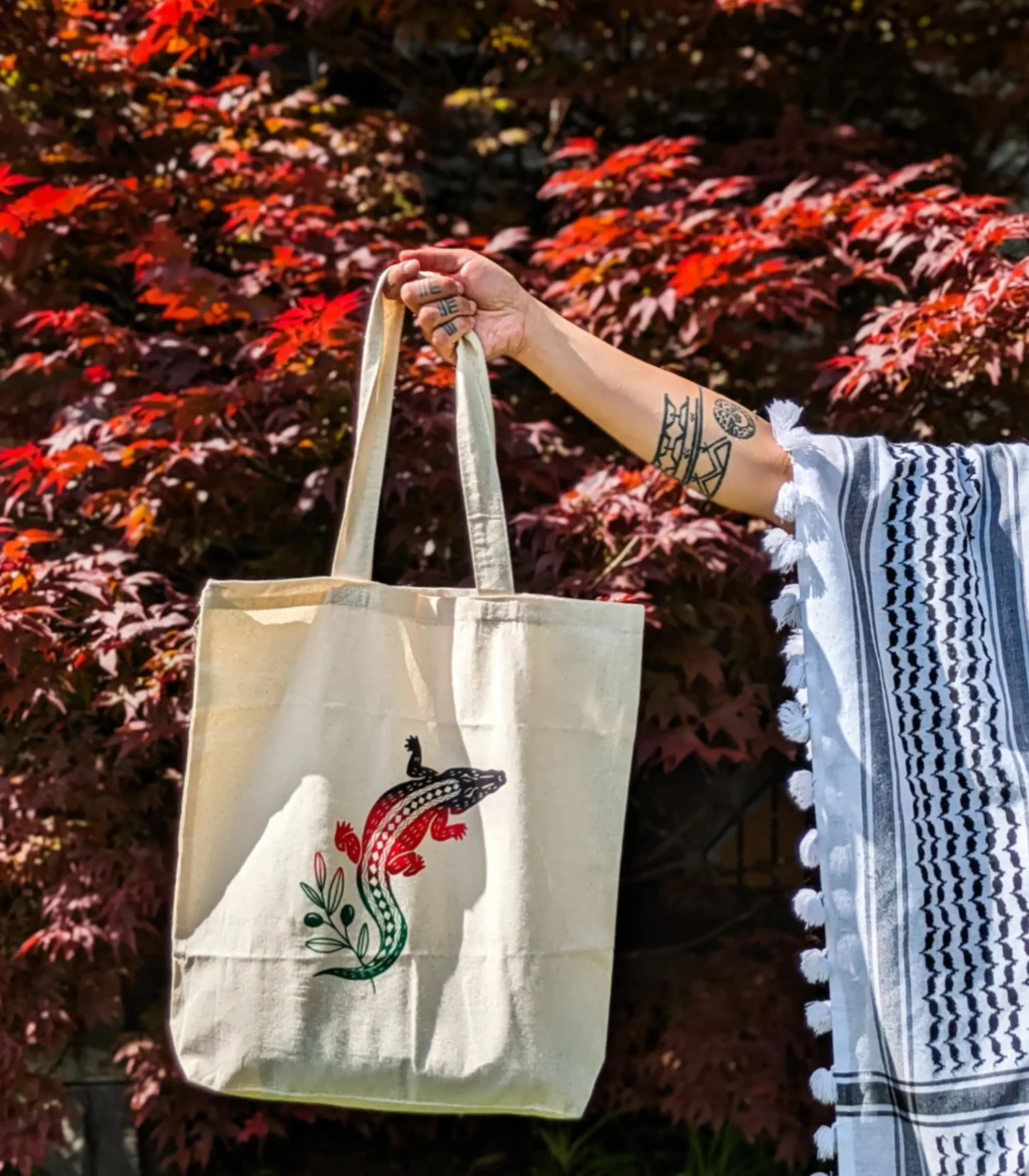 Free Palestine Baybayin Tote Bag