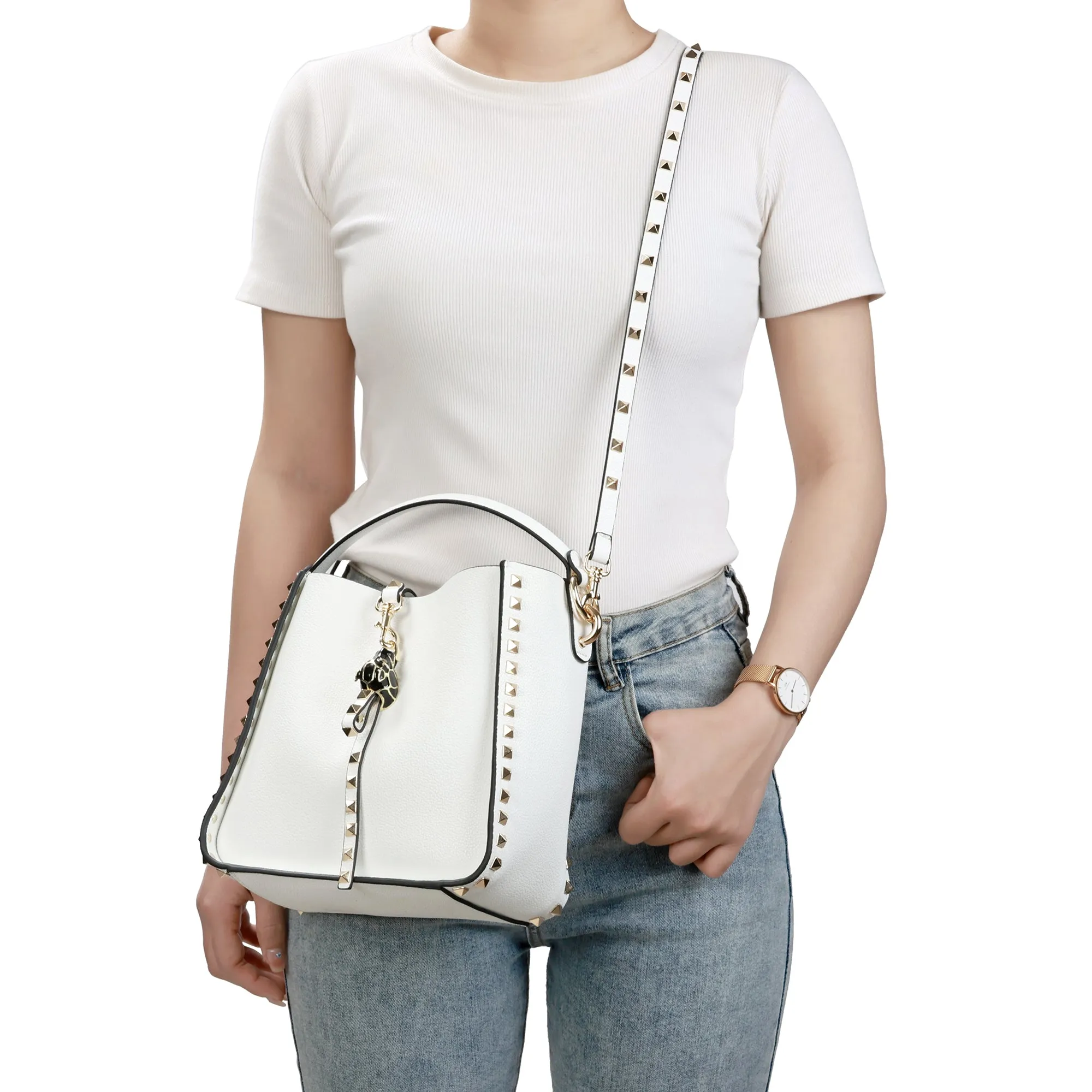 Full-Grain Leather Hobo/ Shoulder Bag