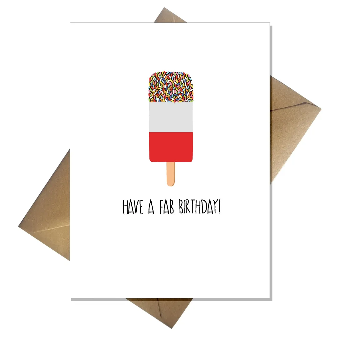 Funny Retro Birthday Card - Have a Fab Birthday!