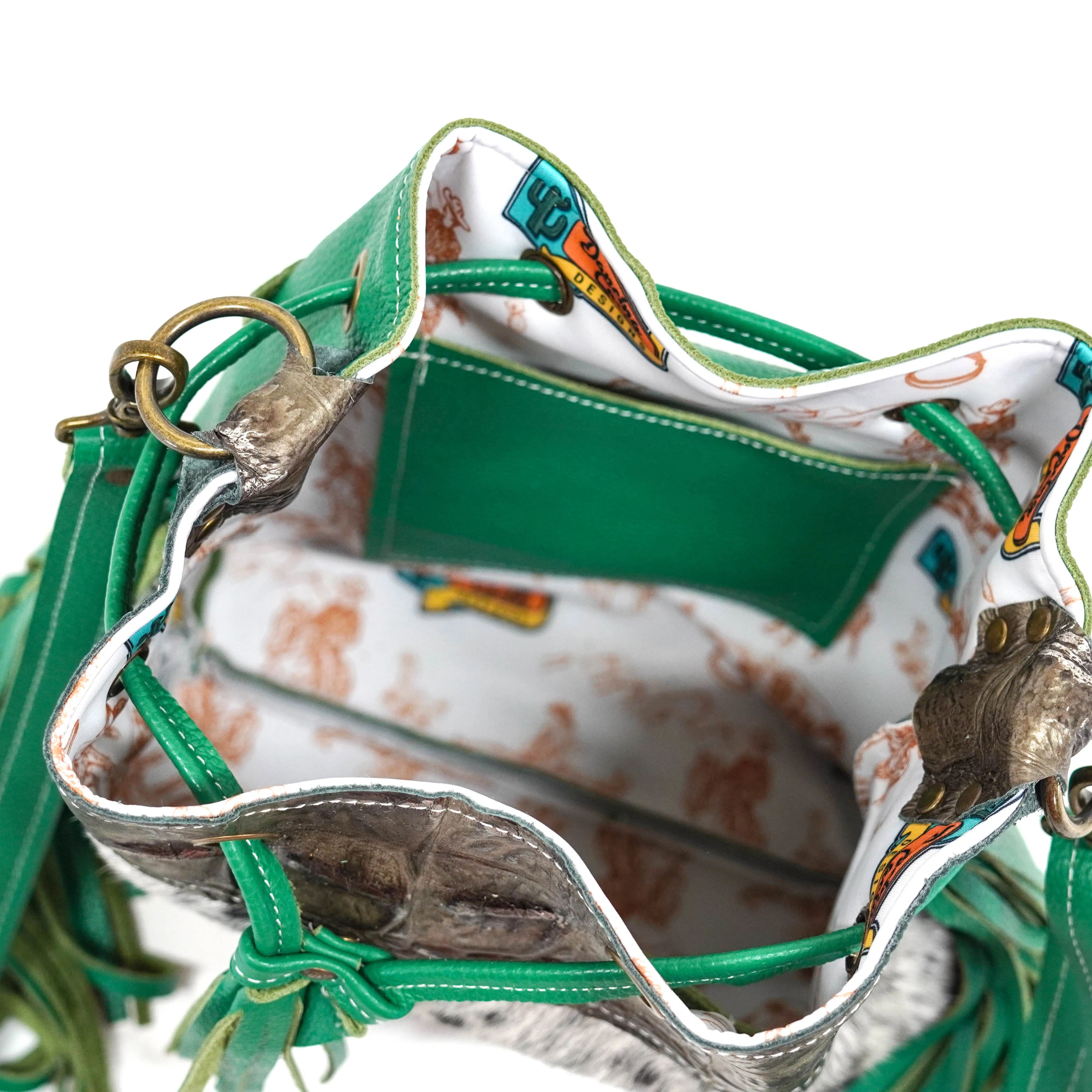 Gabby - Peppered Salt w/ Antique Jumbo Croc