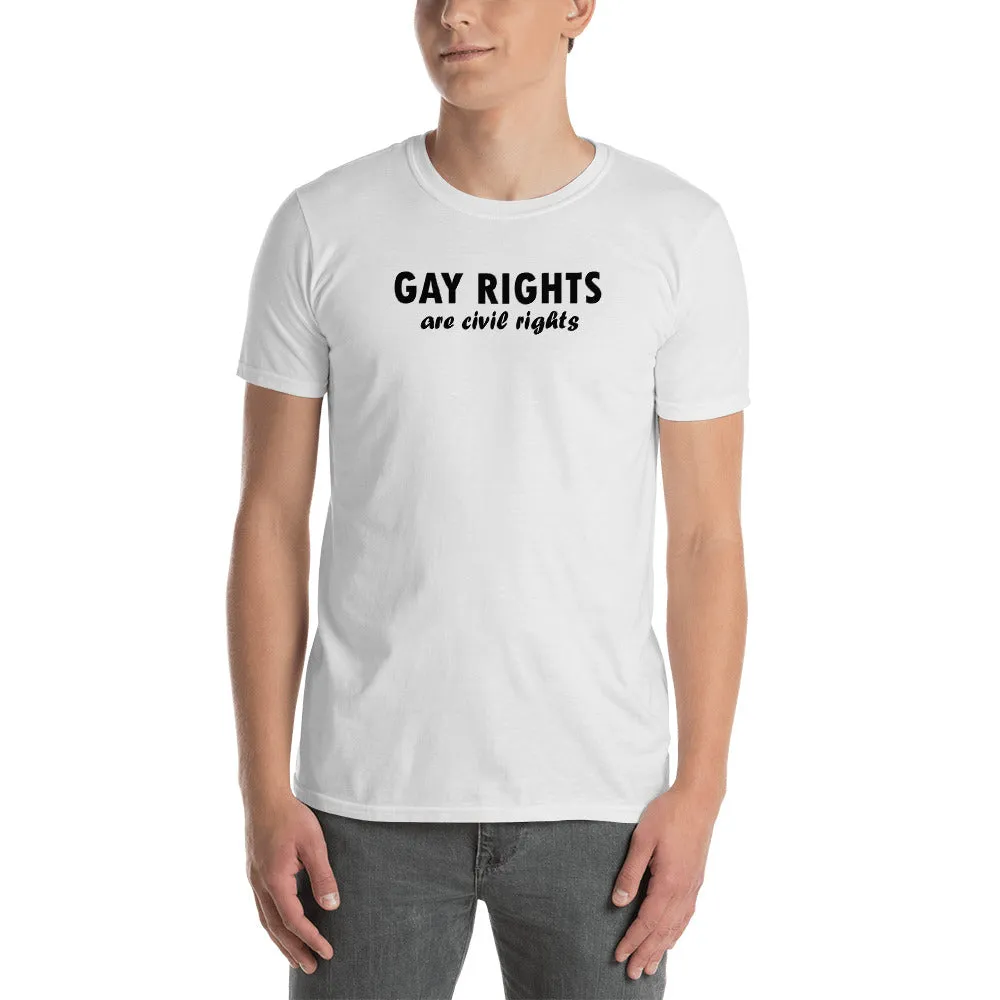 Gay Rights T Shirts White Men Fit Gay Rights are Civil Rights T Shirts