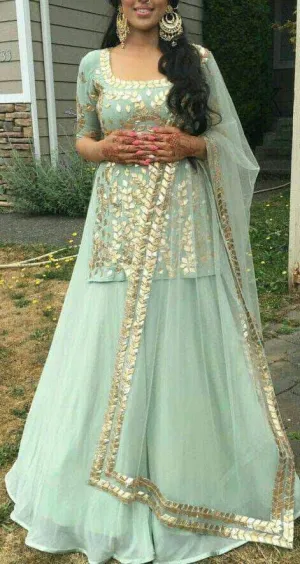 Georgette Gottapatti Sharara Suit