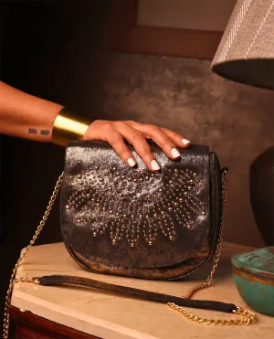 Gina Gold Antique Leather  Sling Bag
