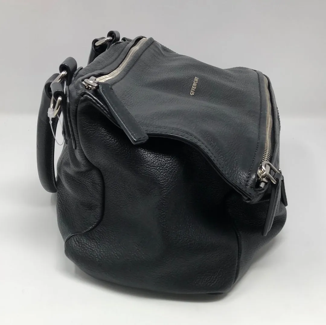 Givenchy Black Leather Medium Pandora with Silver Hardware